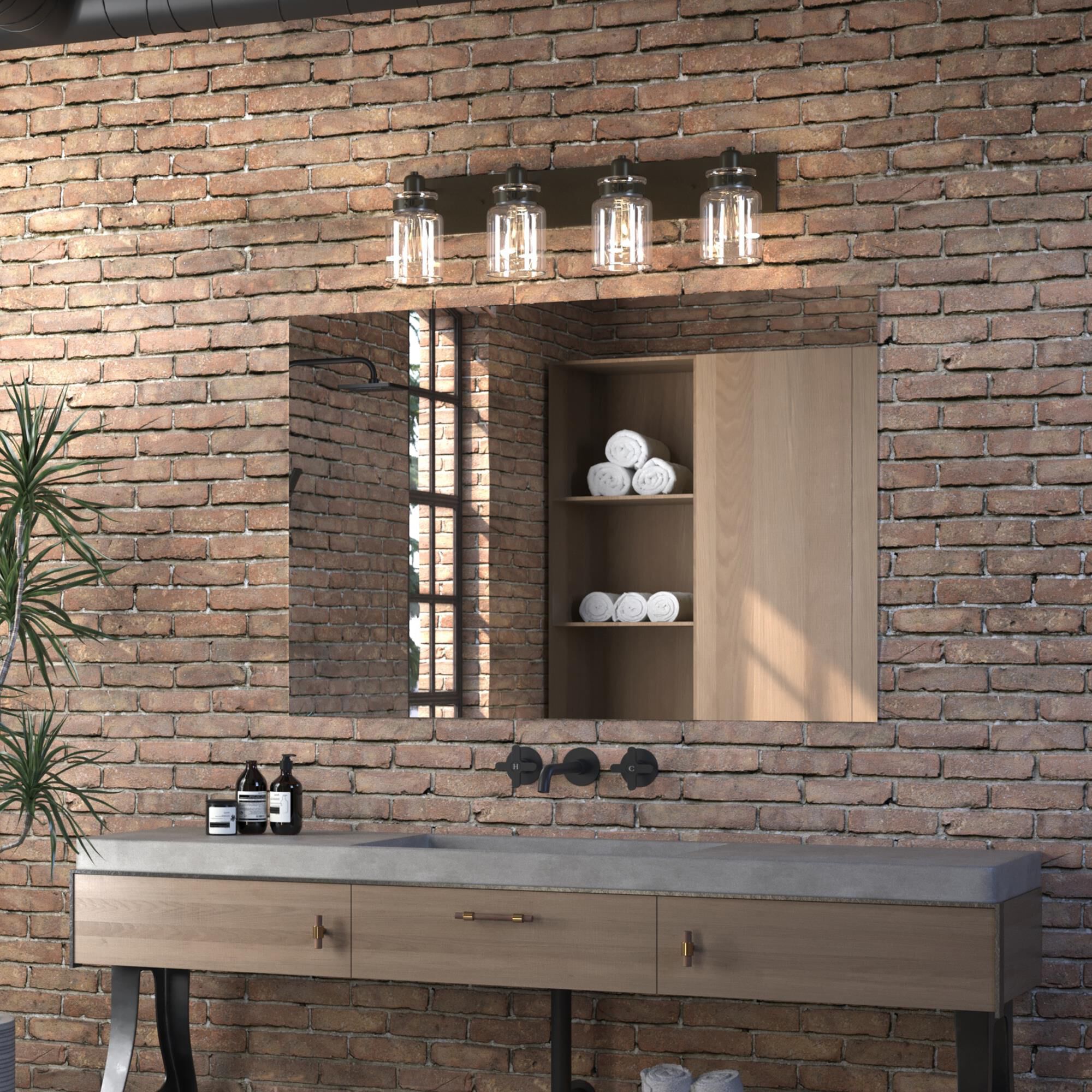 Shown in Antique Bronze finish and Clear glass