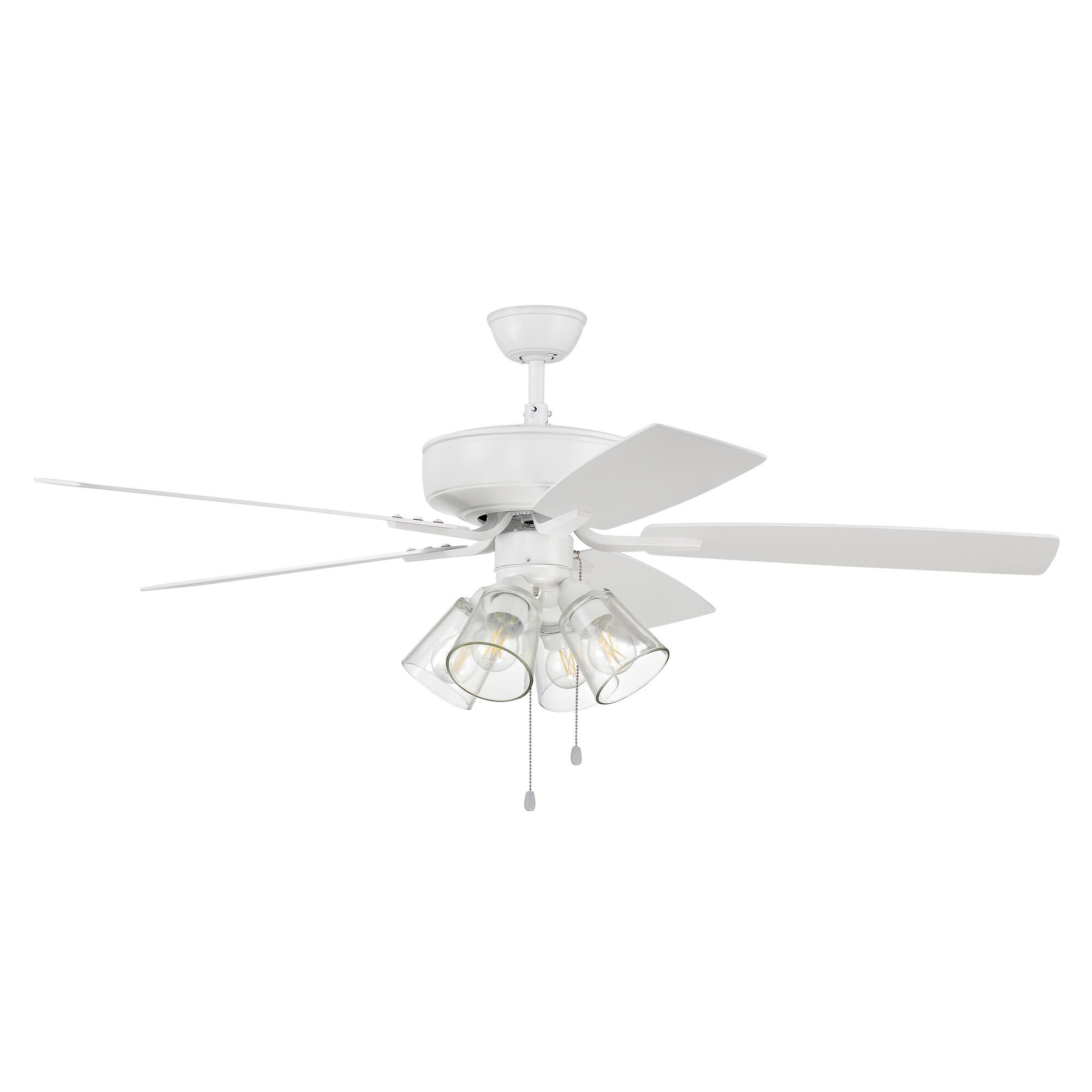 Shown in White finish and Clear glass and Yes shade