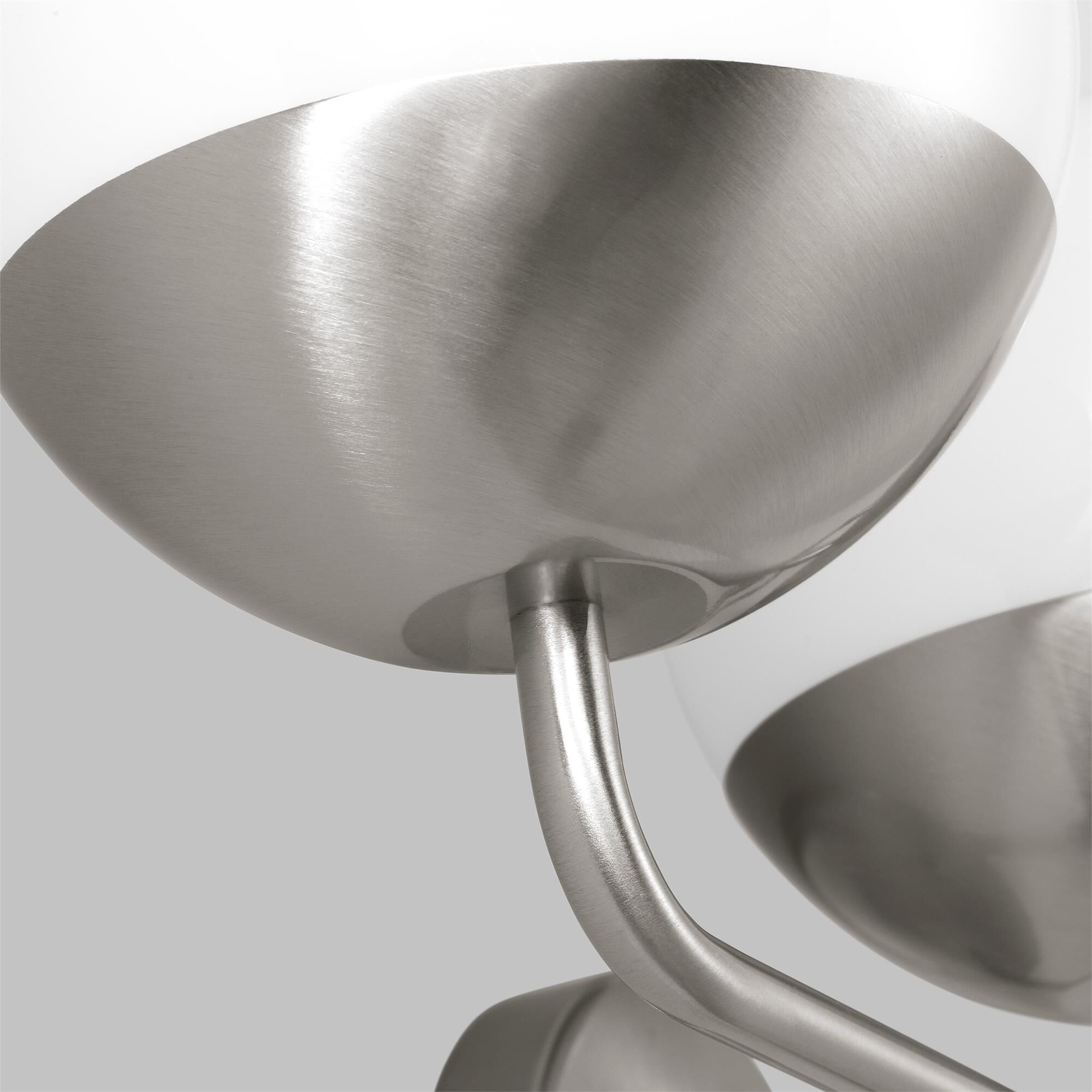 Shown in Brushed Nickel Silver finish and Milk glass and Milk Glass s shade