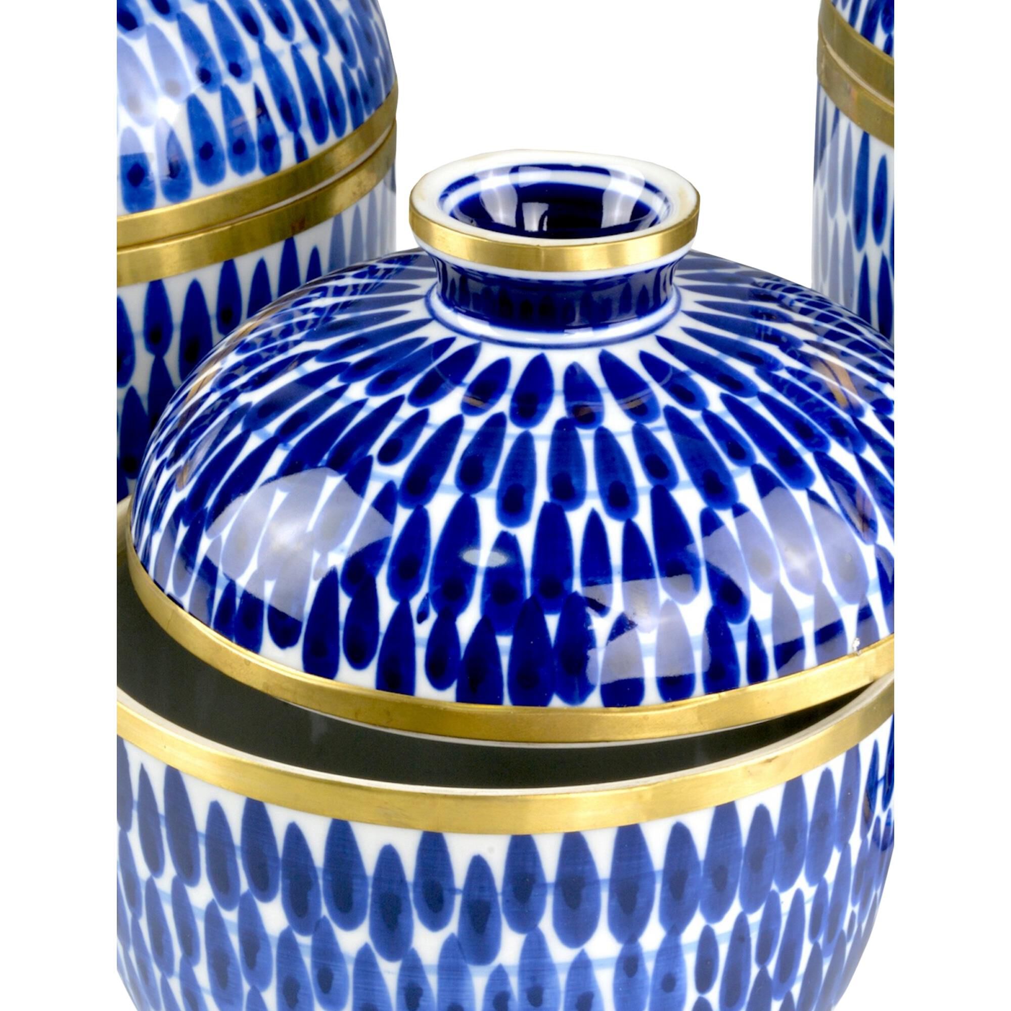 Plavan Jar Set of 3 Decorative Bottle-Canister by Currey and Company