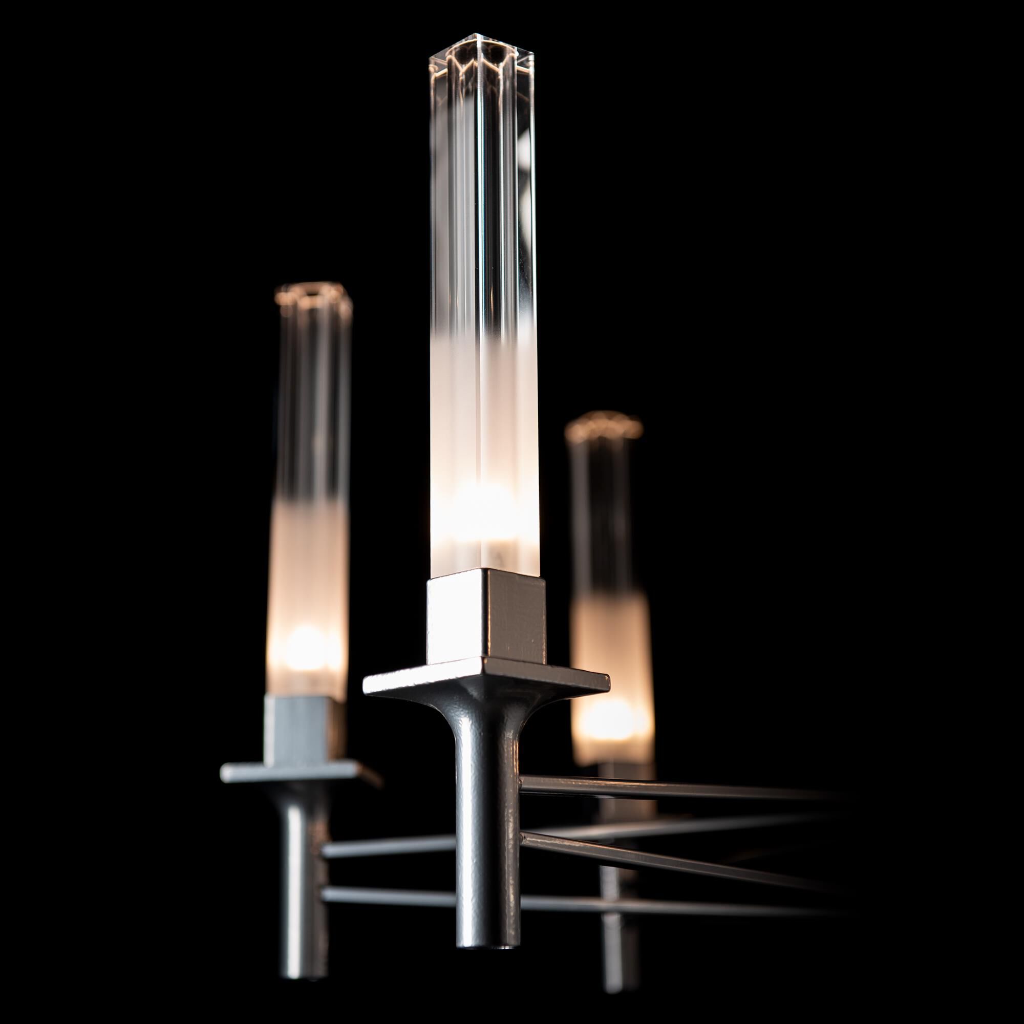 Shown in Sterling finish and Frosted glass