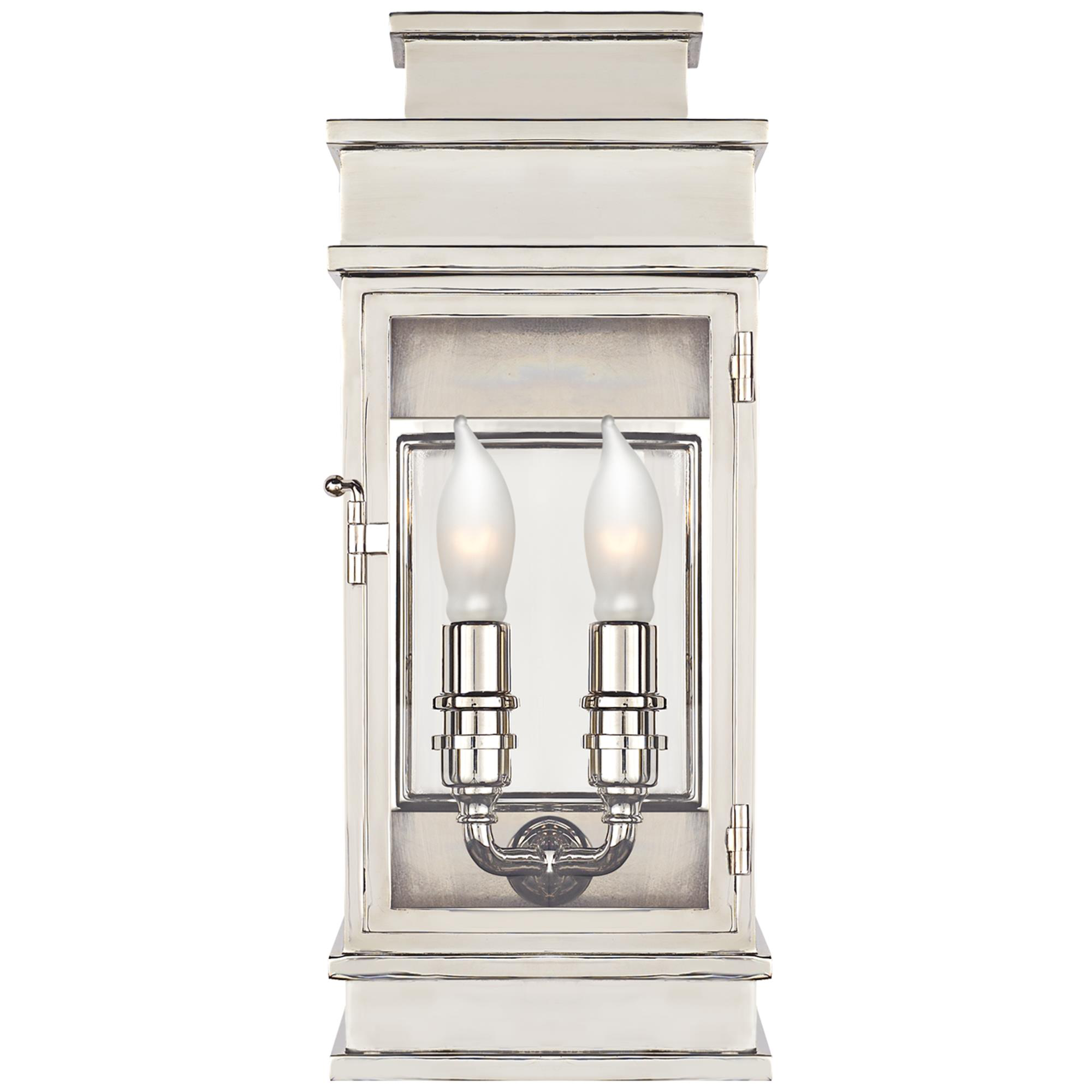 Shown in Polished Nickel finish and Clear glass