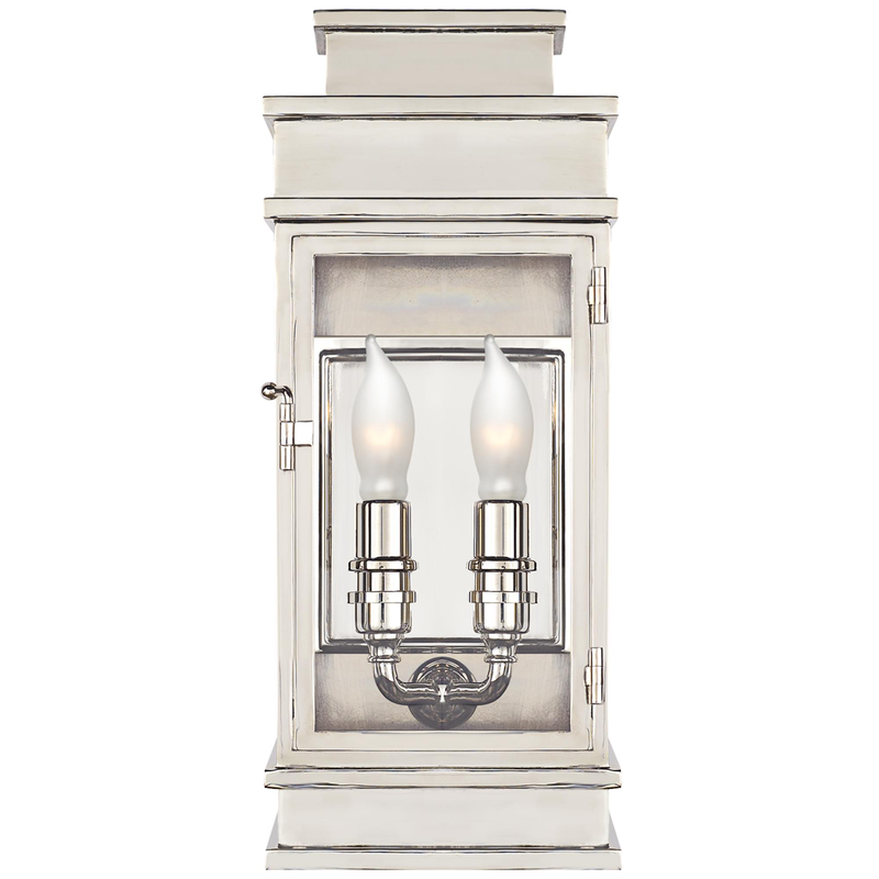 Chapman & Myers Linear Lantern 12 Inch Tall 2 Light Outdoor Wall Light by Visual Comfort Signature Collection