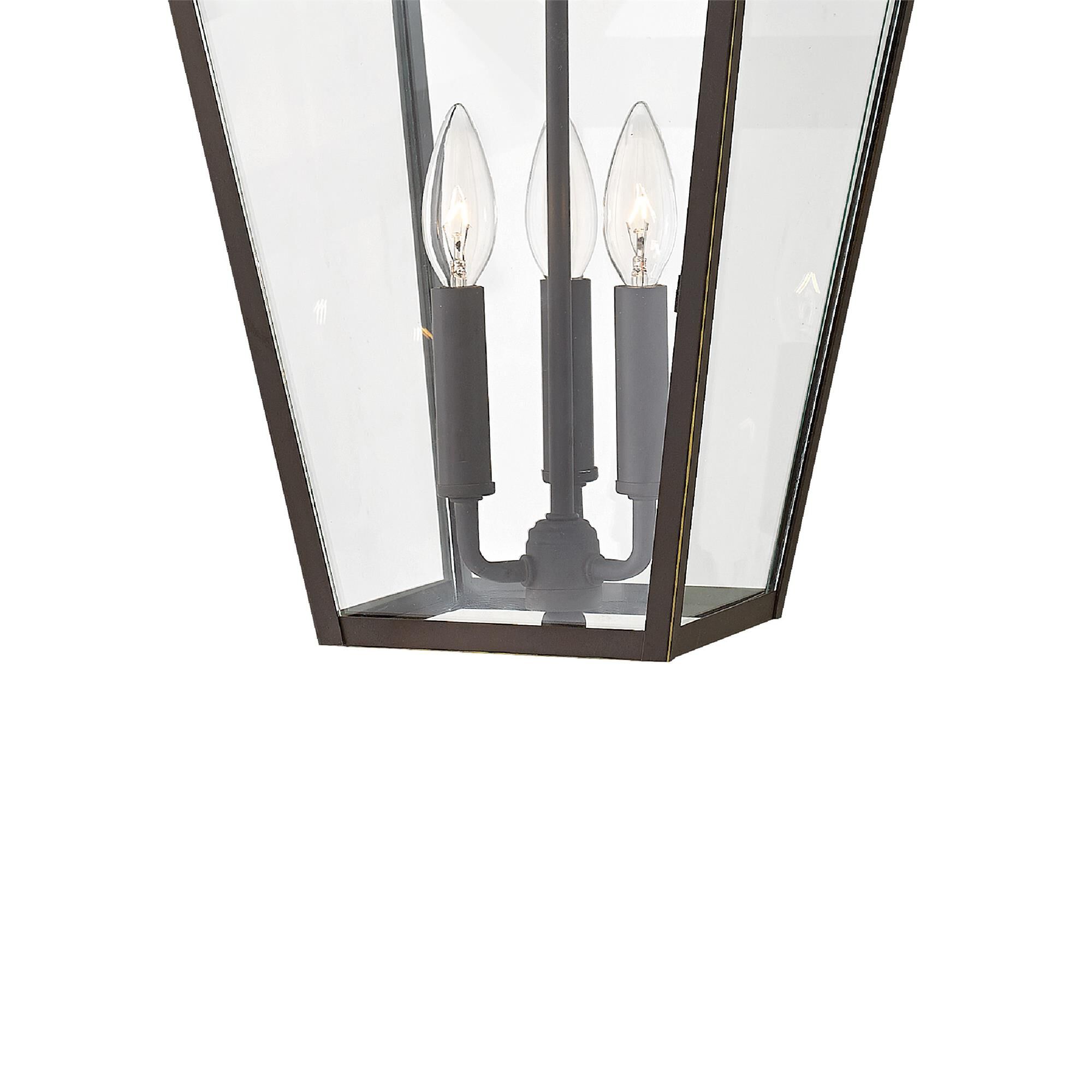 Shown in Oil Rubbed Bronze finish and Clear glass
