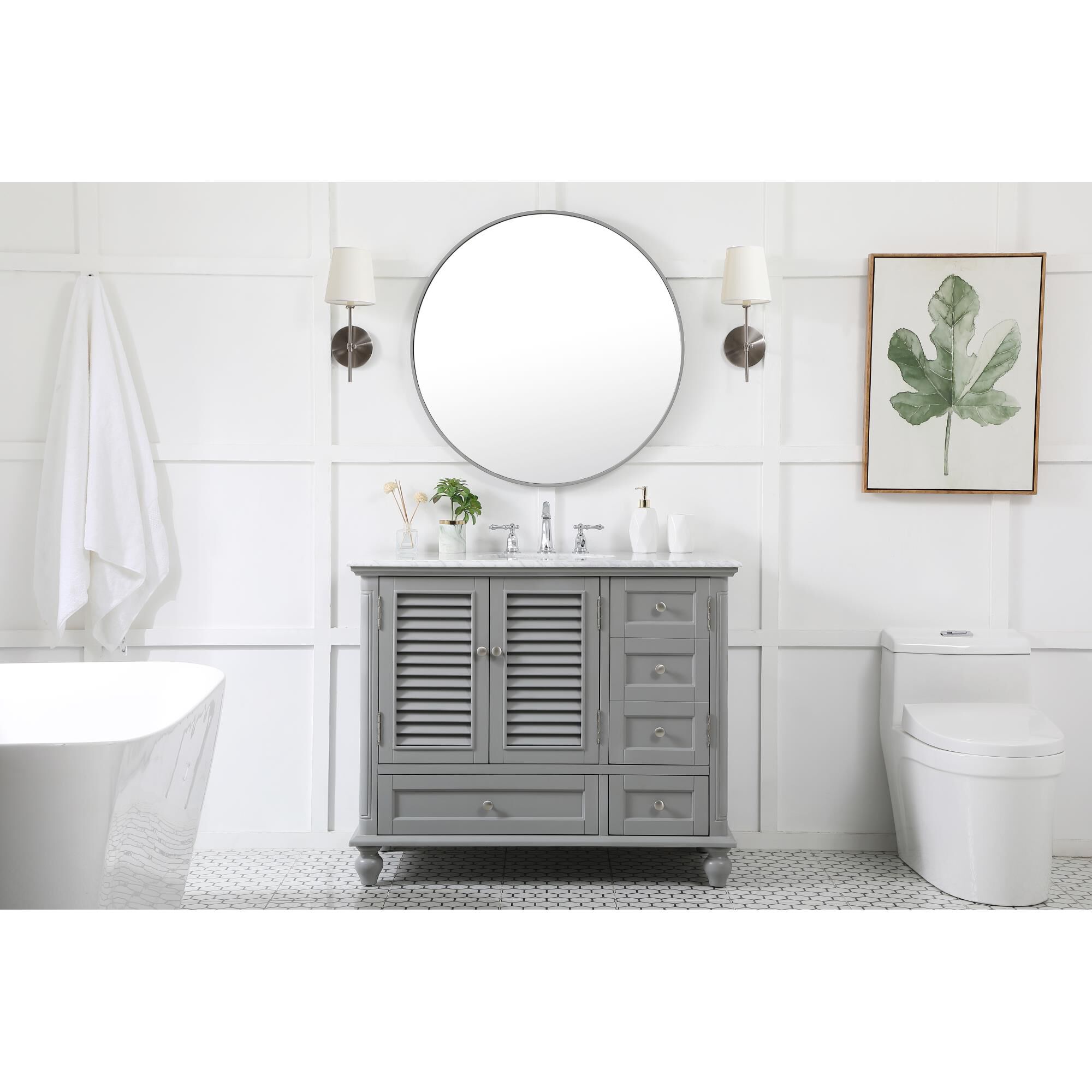 Shown in Grey finish