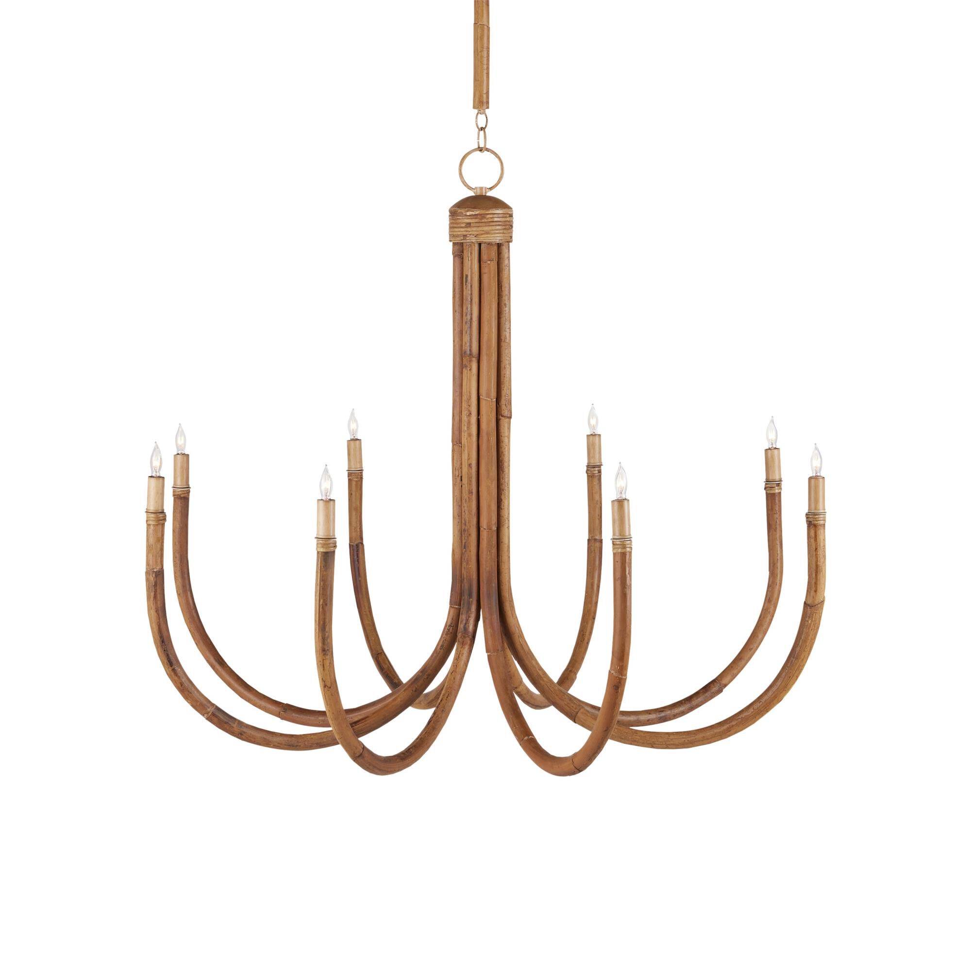 Samsara 42 Inch 8 Light Chandelier by Currey and Company