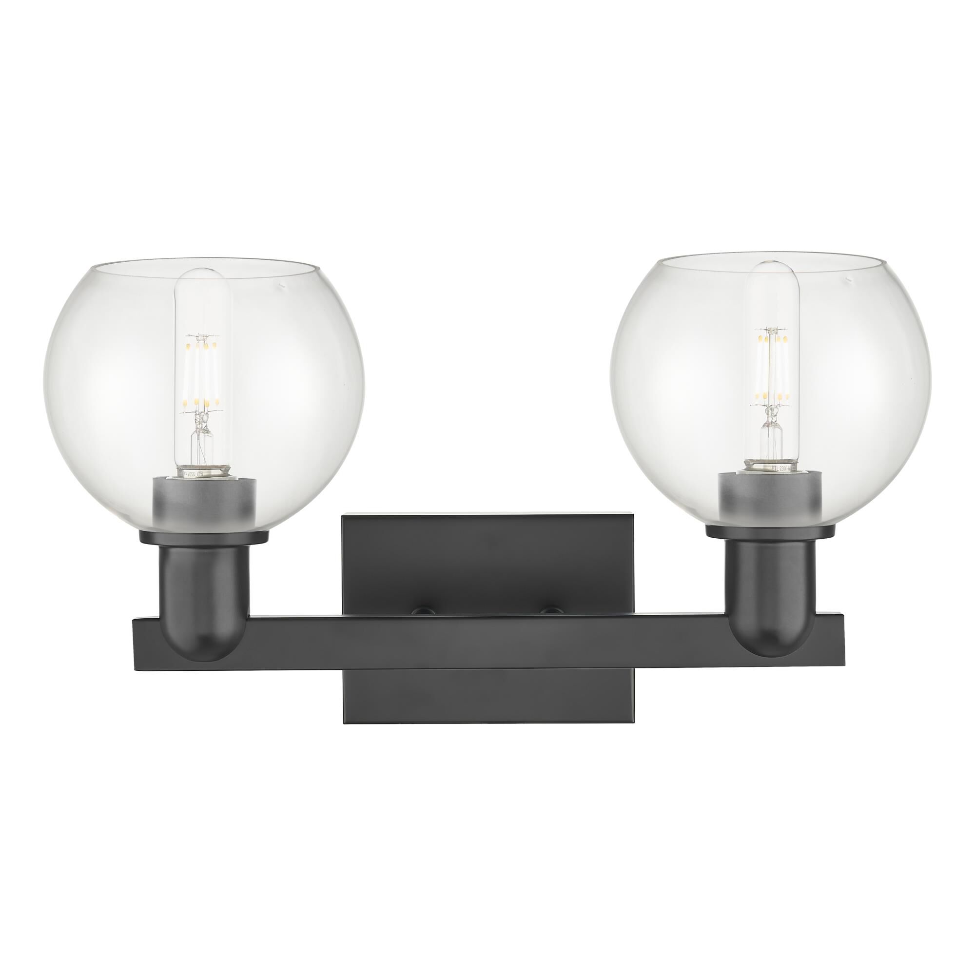 Shown in Matte Black finish and Clear glass