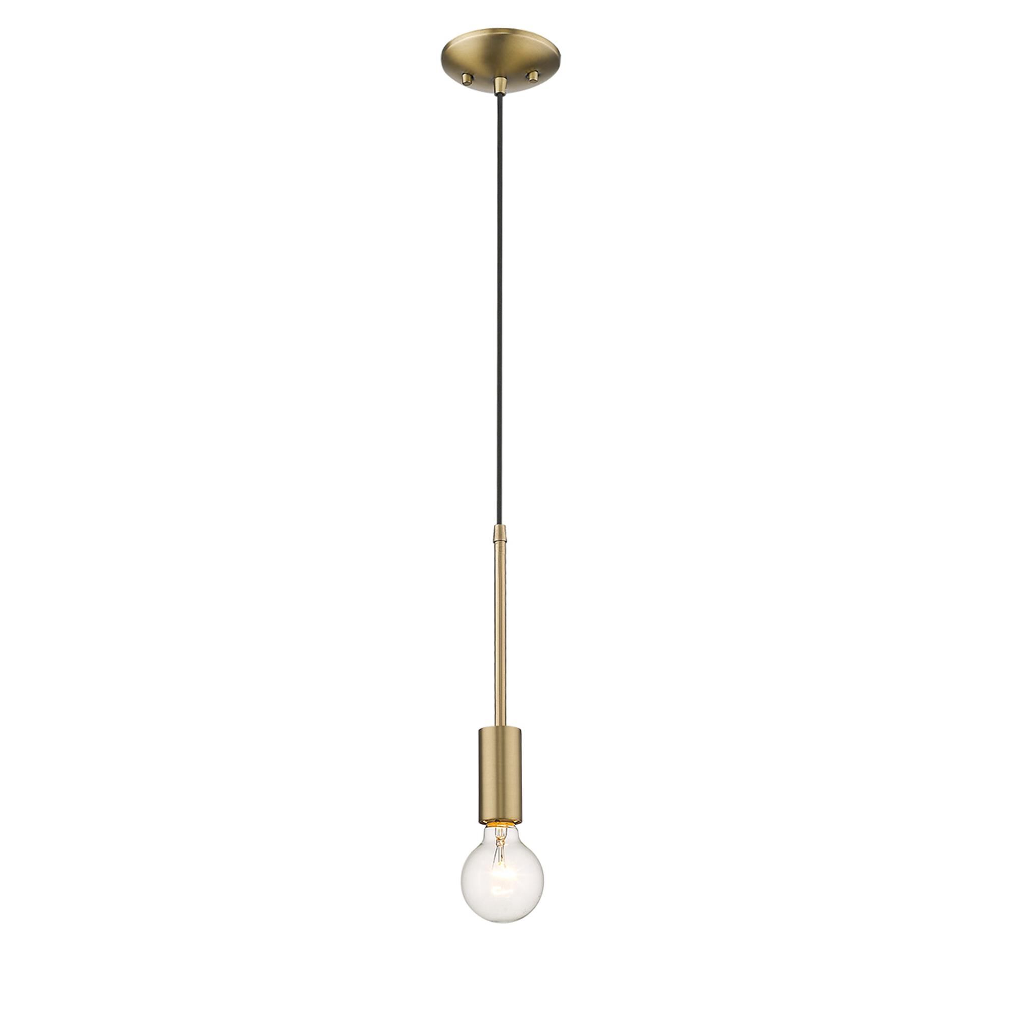 Shown in Aged Brass finish and -- glass and -- shade