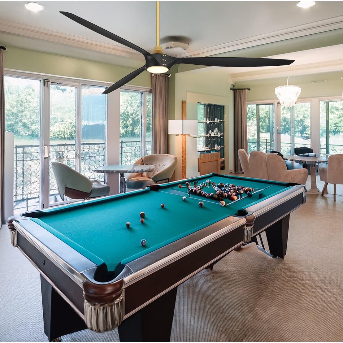 Shown in Legacy Brass with Coal finish and White Etched PC Lens glass