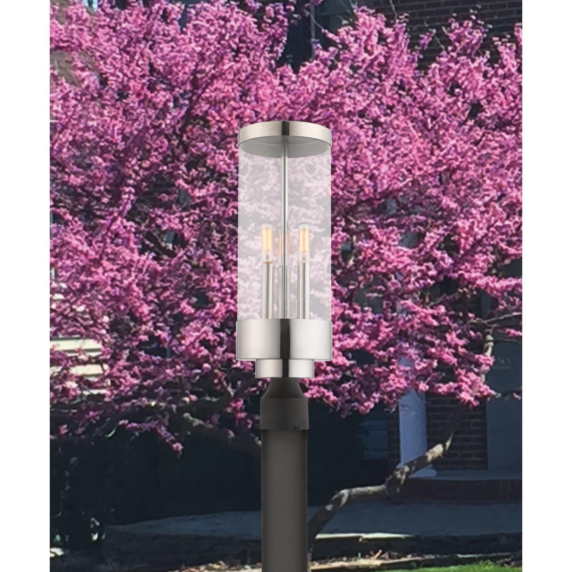 Hillcrest 20 Inch Tall 3 Light Outdoor Post Lamp by Livex Lighting