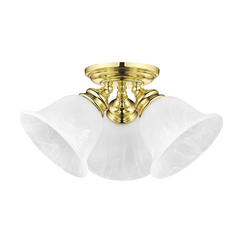 Essex 14 Inch 3 Light Semi Flush Mount by Livex Lighting