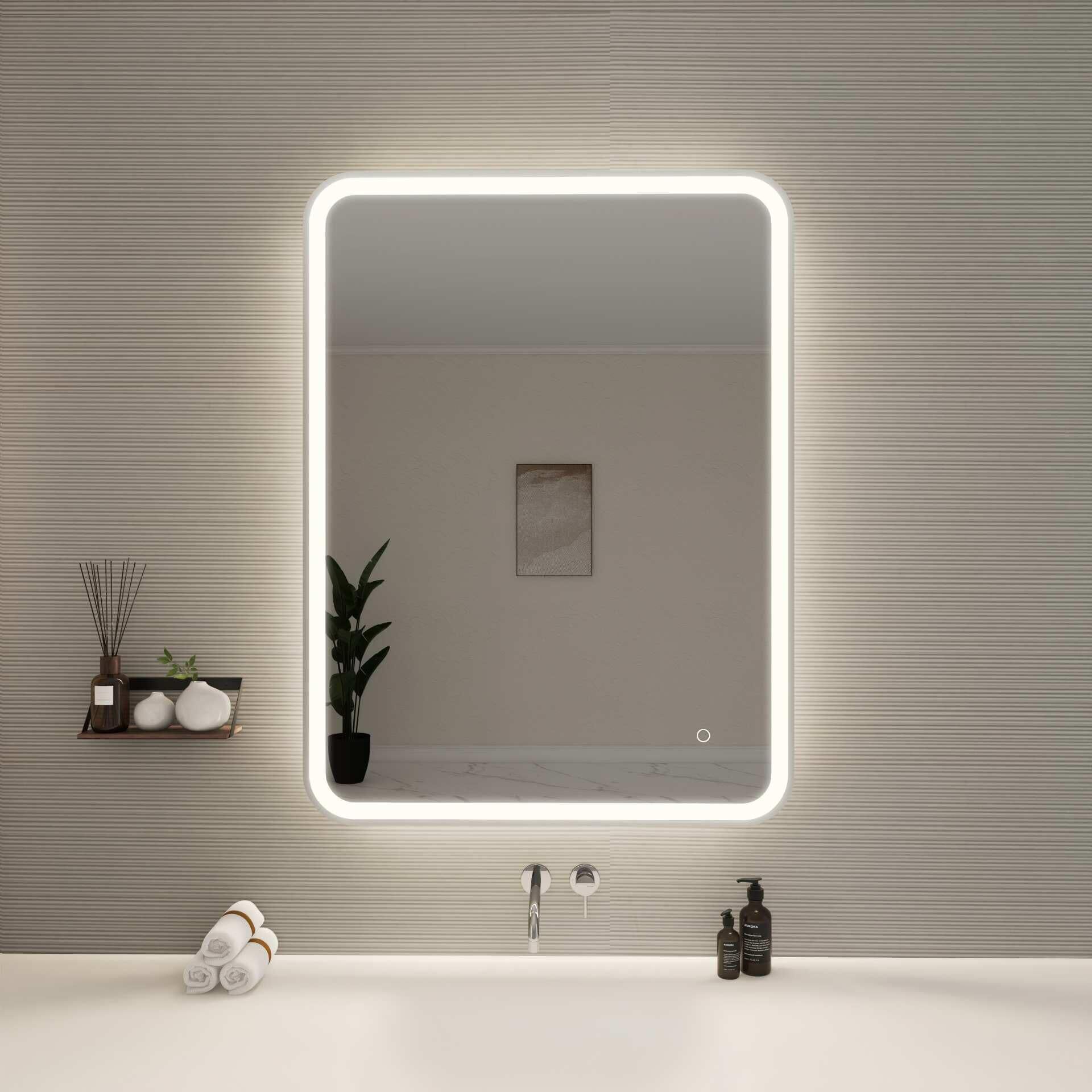 Harmoni 40 Inch Rectangular LED Lighted Mirror by Elegant Decor