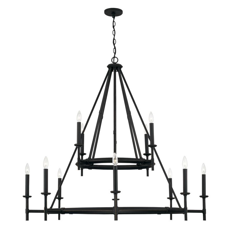 Ogden 48 Inch 12 Light Chandelier by Capital Lighting Fixture Company