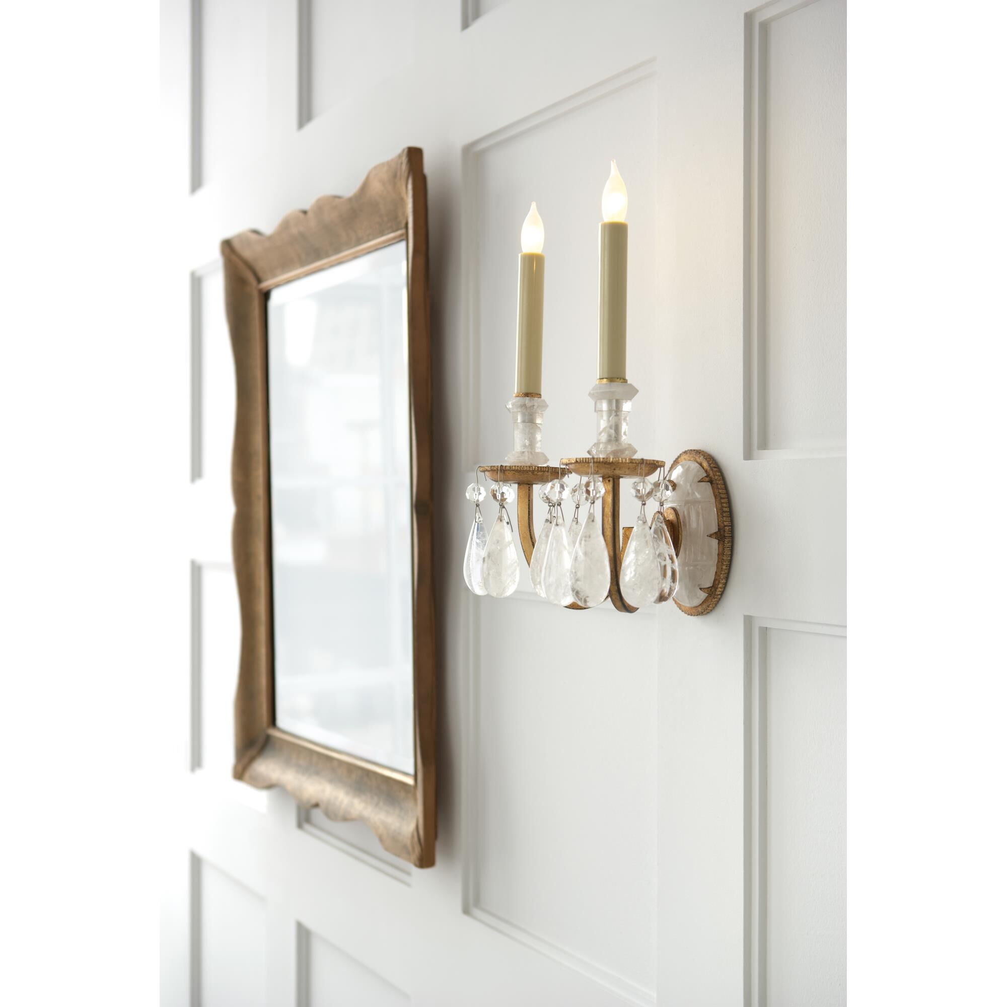 Shown in Gilded Iron finish and No Glass  glass and NO Shade  shade