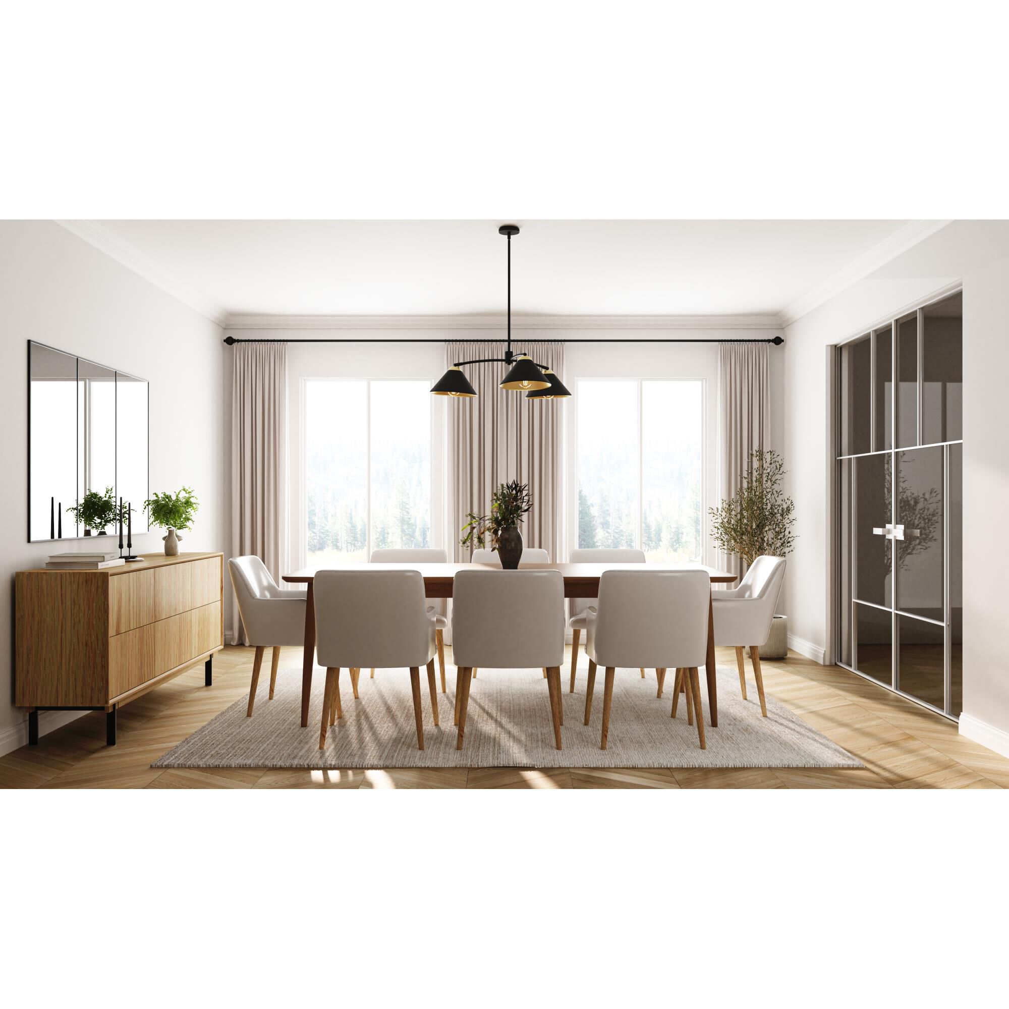 Shown in Matte Black finish and Metal shade