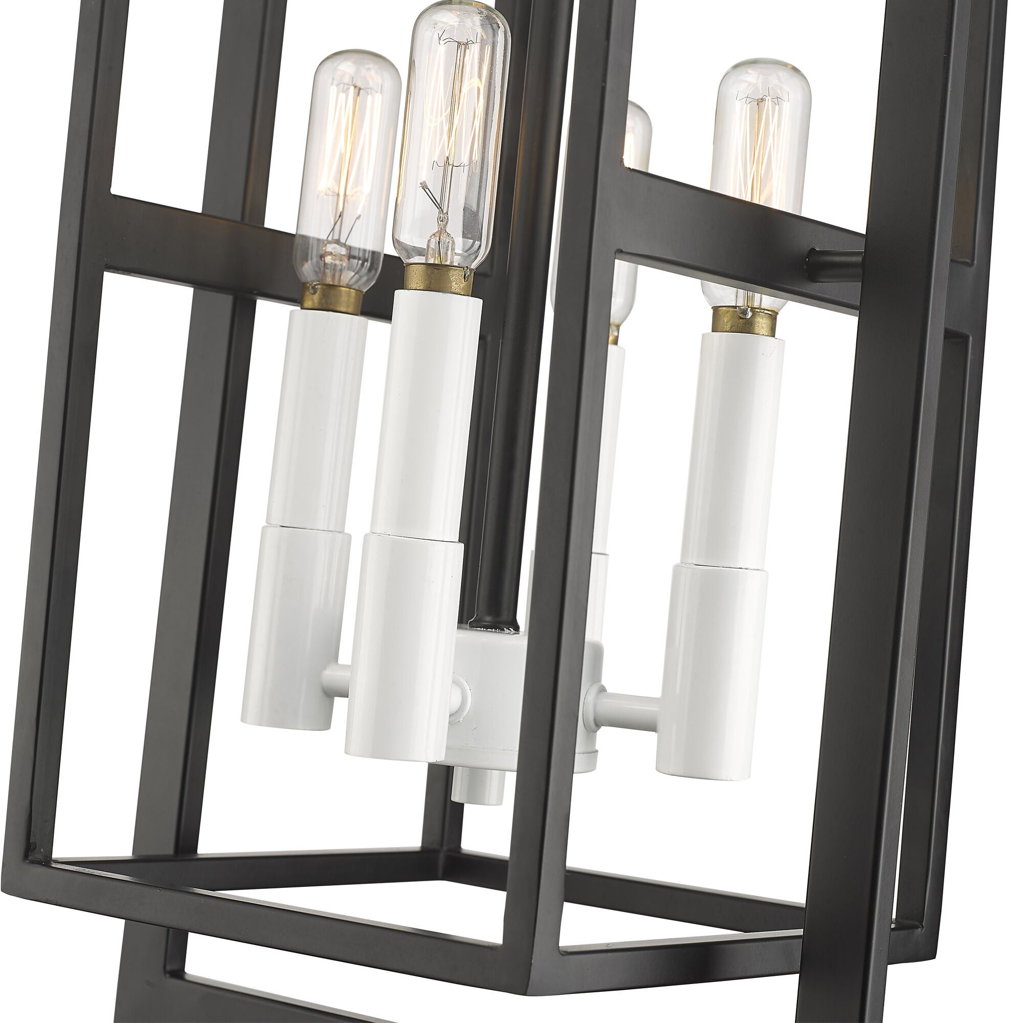 Shown in Black With White Candle Sleeves finish