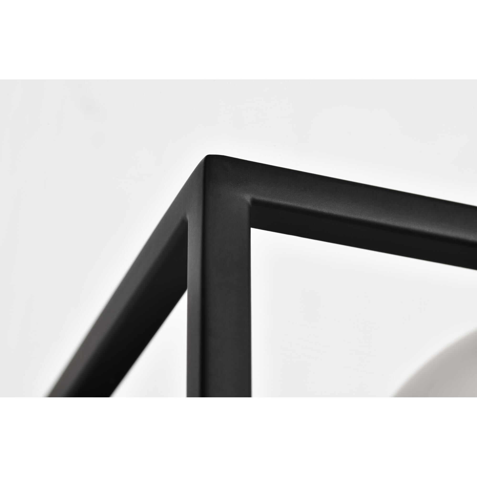 Shown in Matte Black finish and Frost glass