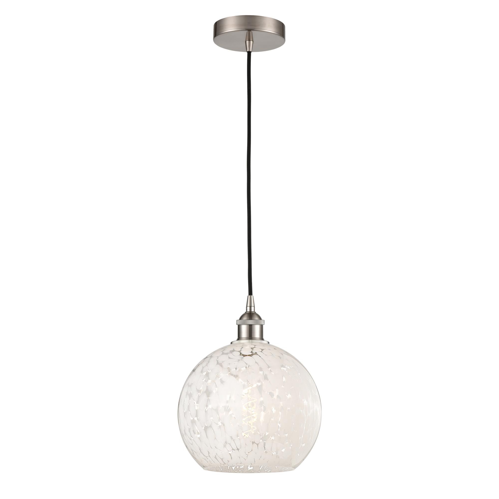 Bruno Marashlian White Mouchette 10 Inch Mini Pendant by Innovations Lighting