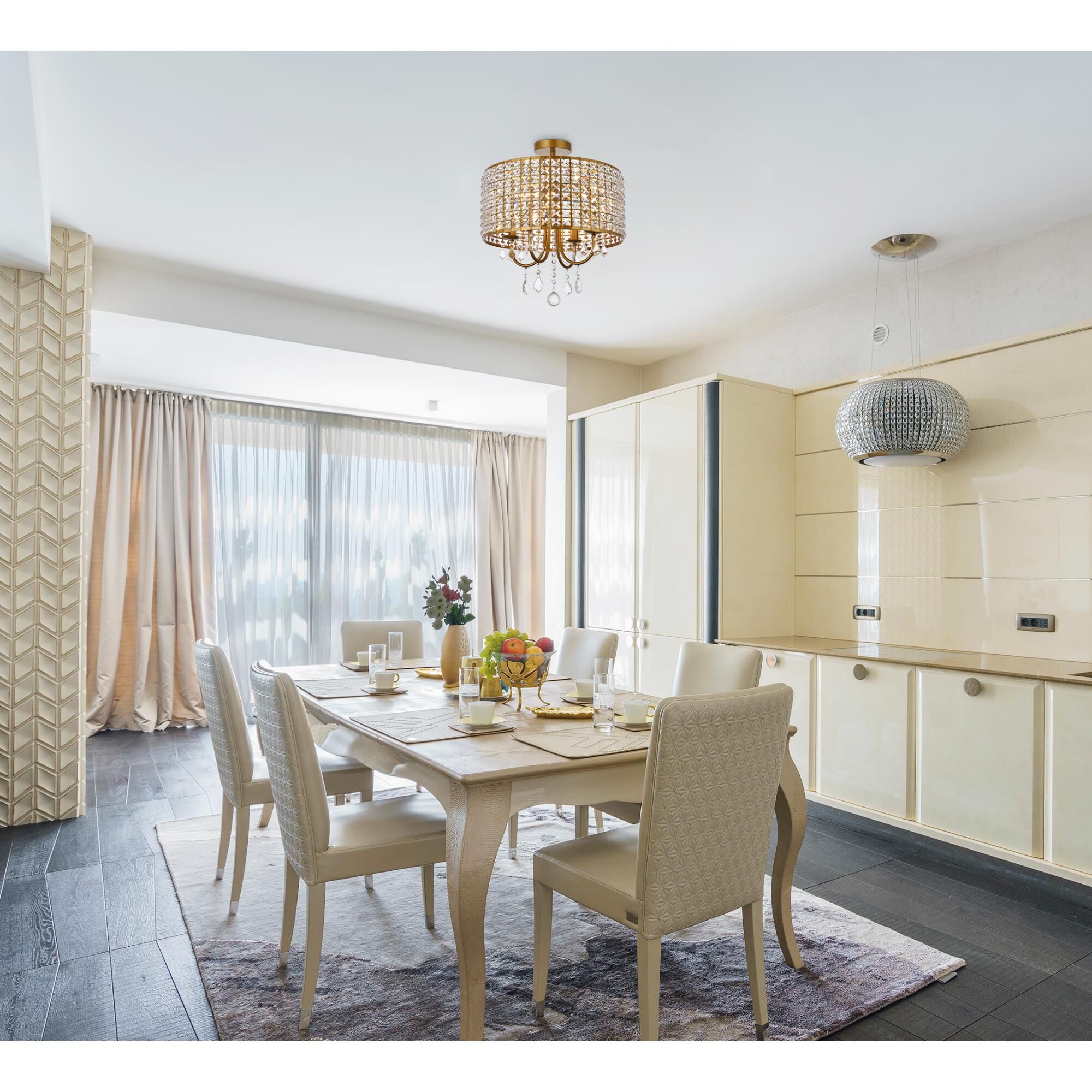 Elise Semi Flush Mount by Elegant Lighting