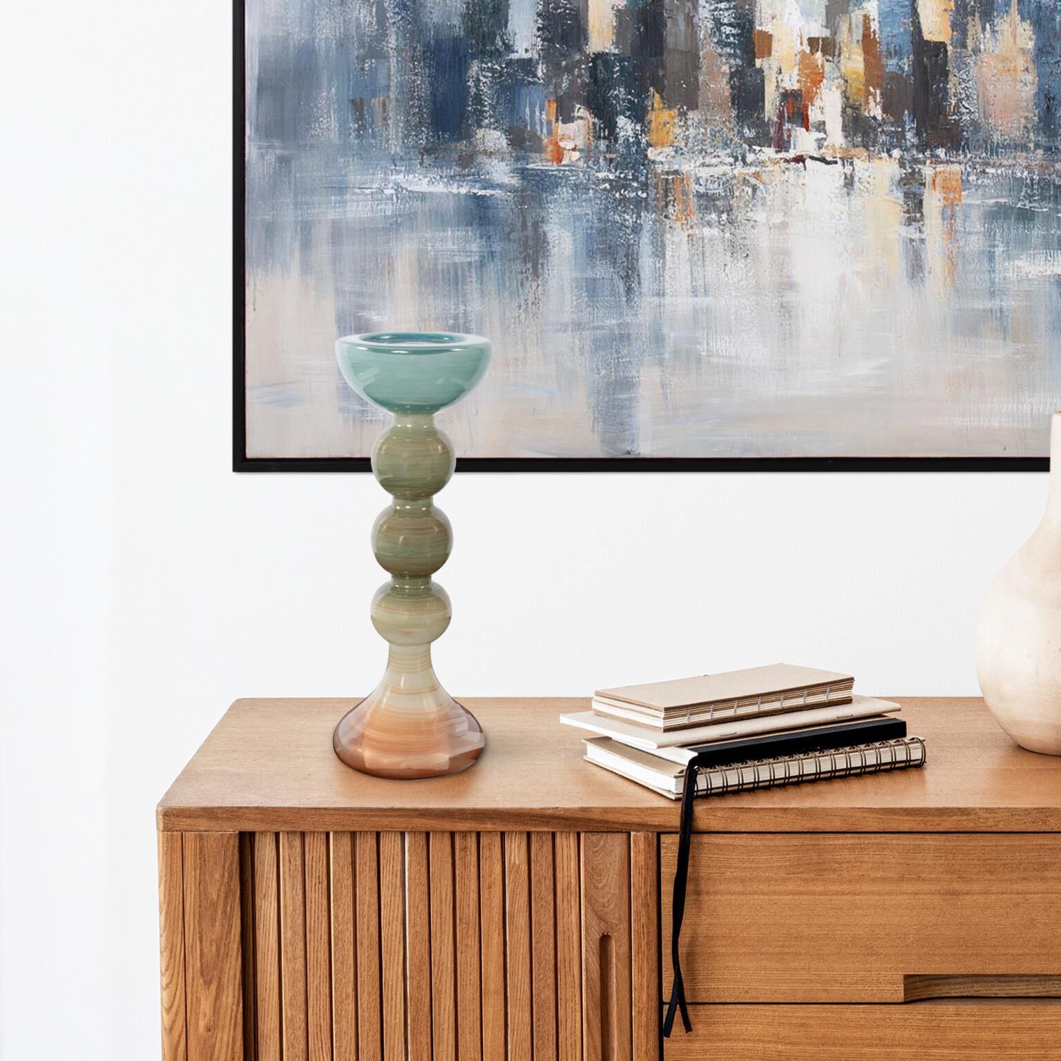 Shown in Enamel, Teal, Green and Brown finish