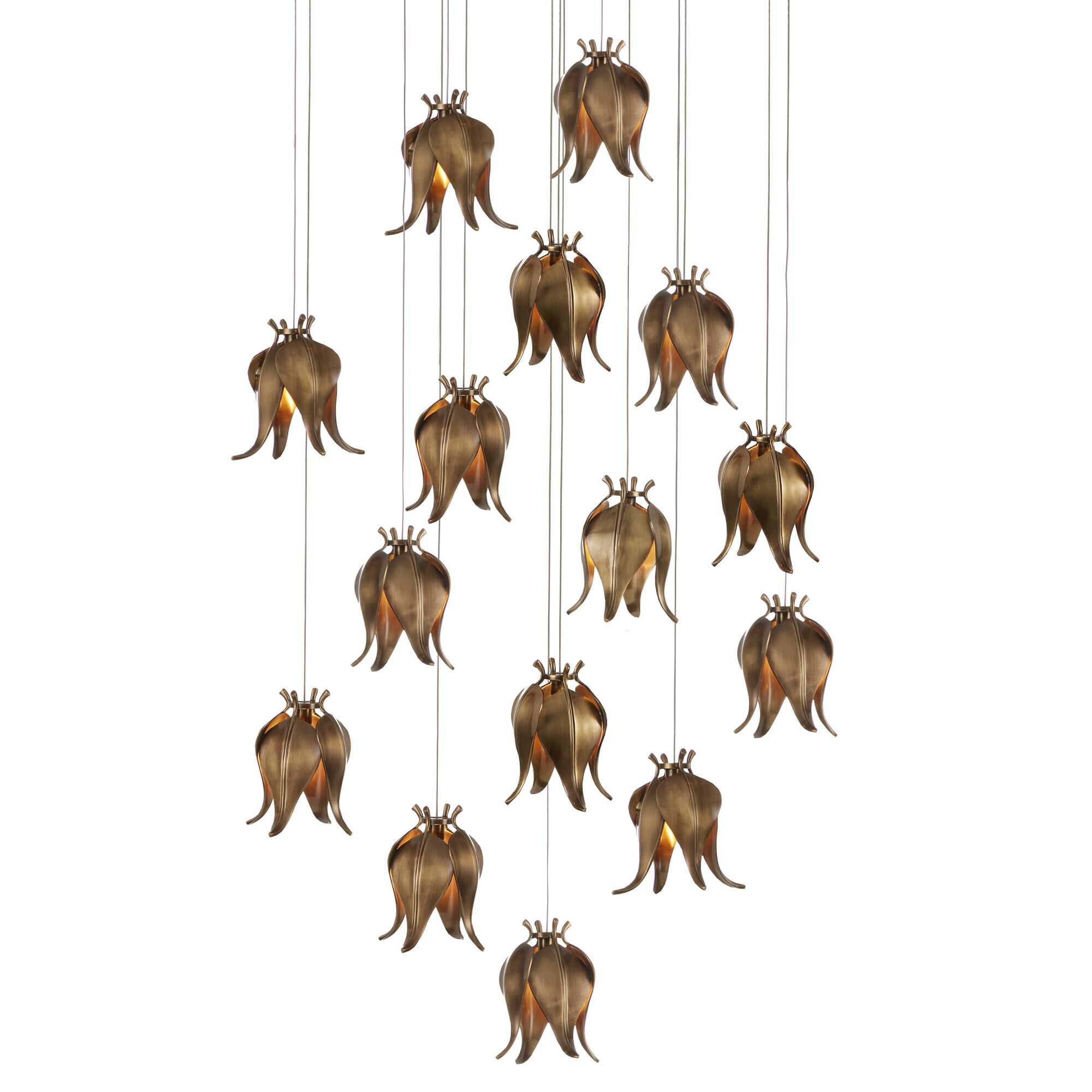 Iota 25 Inch 15 Light LED Multi Light Pendant by Currey and Company