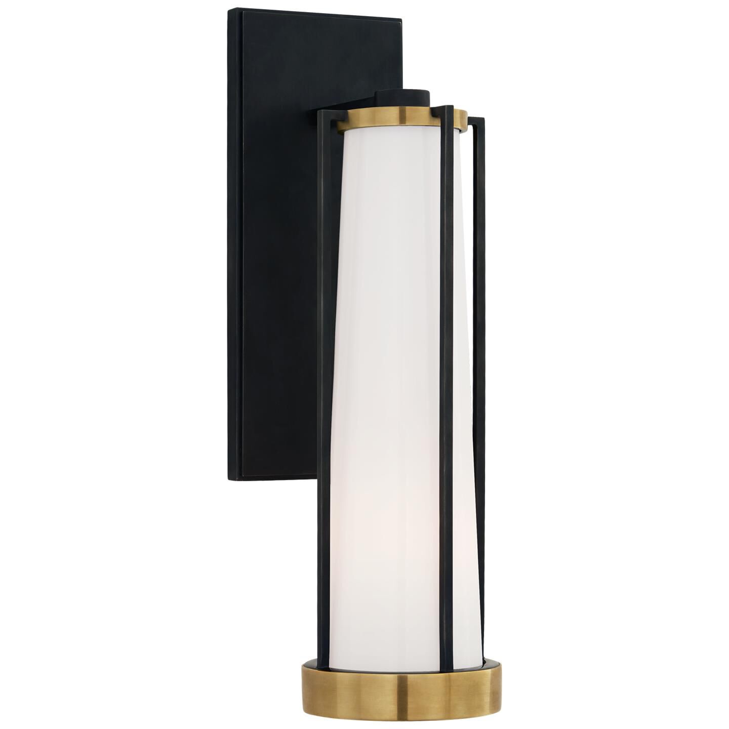 Shown in Bronze And Brass finish and White glass and White Glass shade
