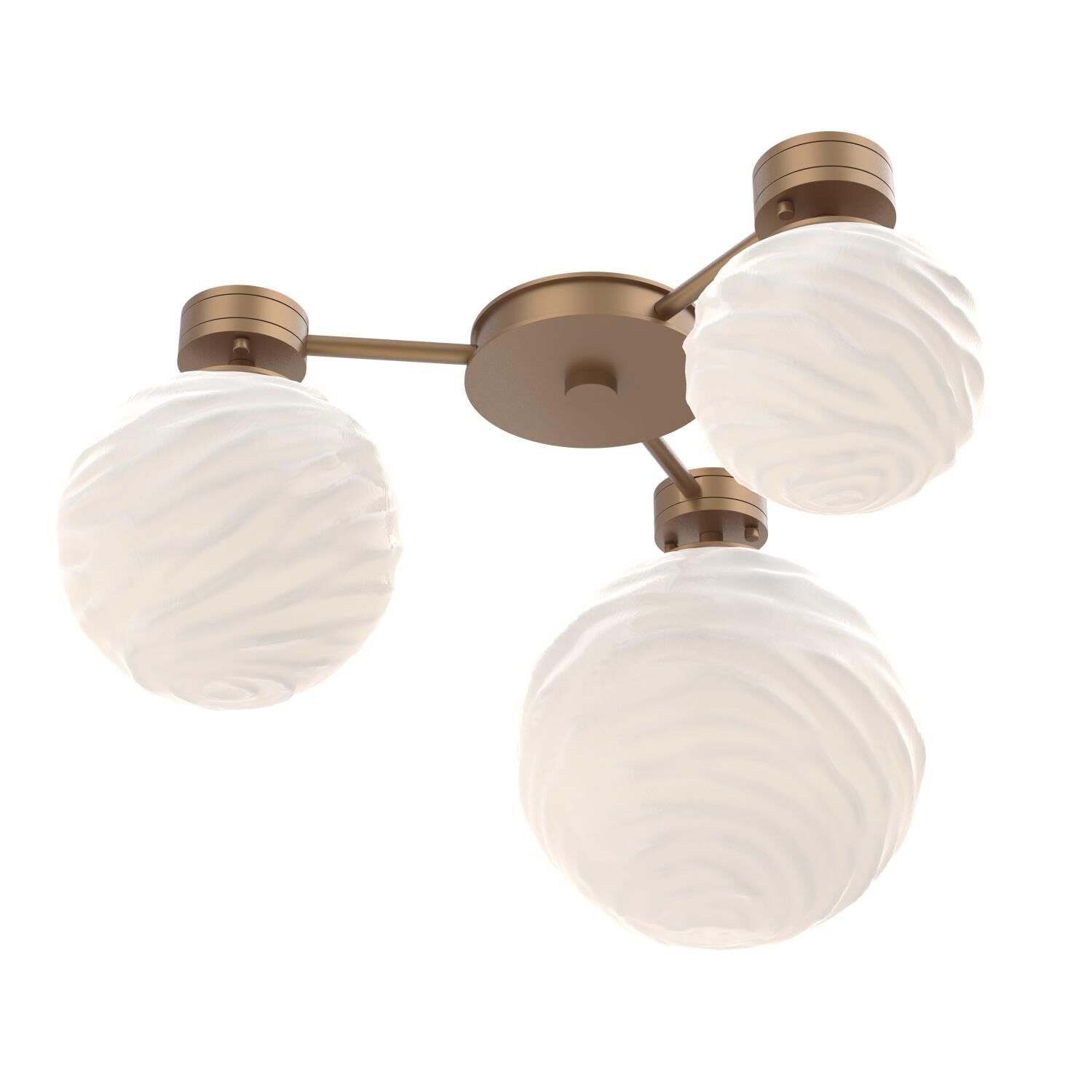 Shown in Novel Brass finish and White glass