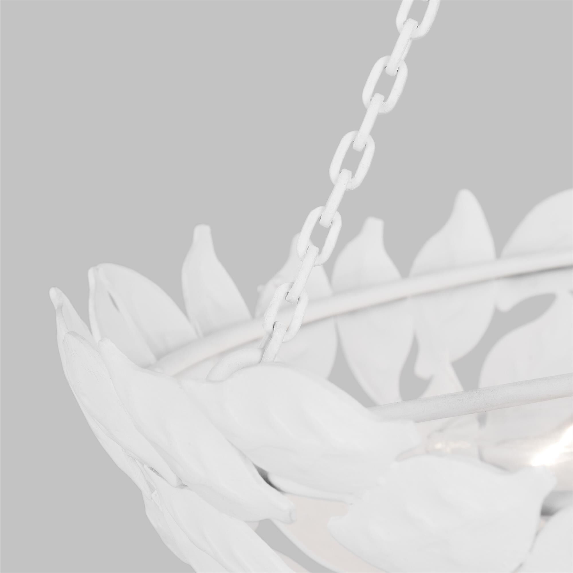 Shown in Textured White finish and Textured White Steel shade