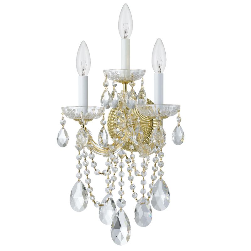Maria Theresa 22 Inch 3 Light Wall Sconce by Crystorama