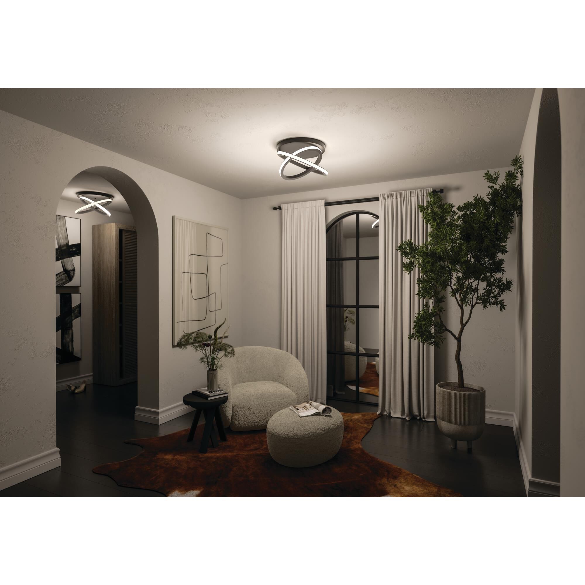 Caputo 19 Inch 2 Light LED Flush Mount by Elan Lighting