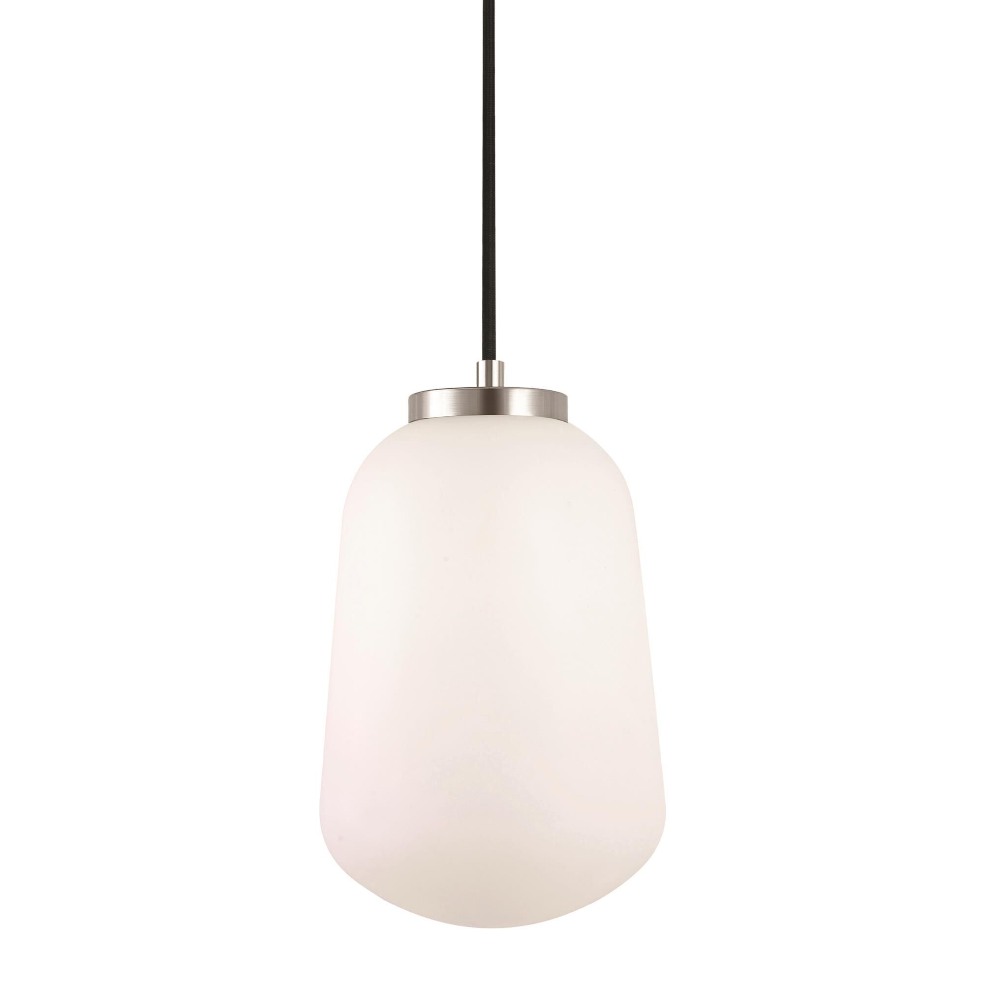 Shown in Polished Chrome finish and White shade