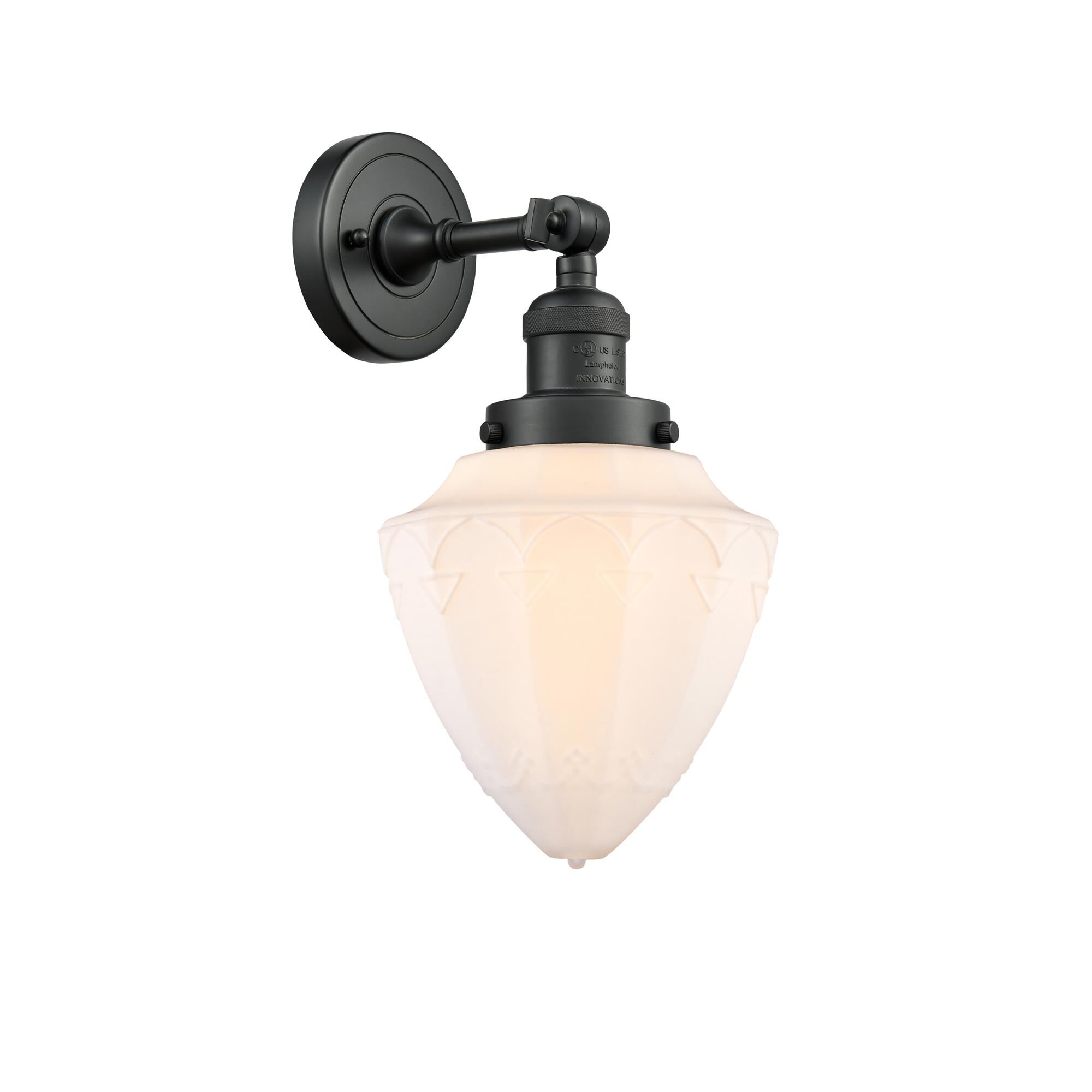 Shown in Matte Black finish and Matte White Cased Small Bullet glass