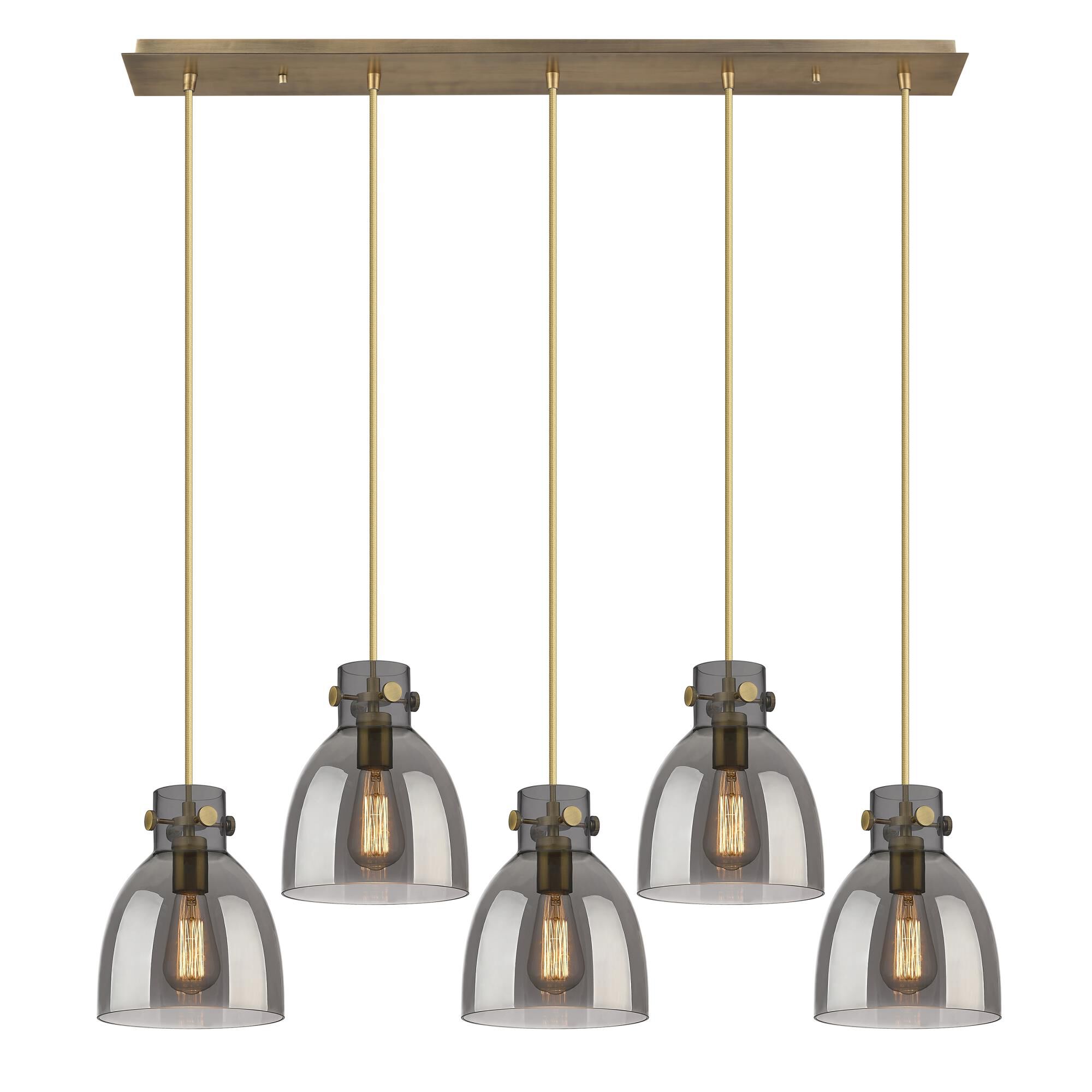 Bruno Marashlian Newton Bell 39 Inch 5 Light Linear Suspension Light by Innovations Lighting
