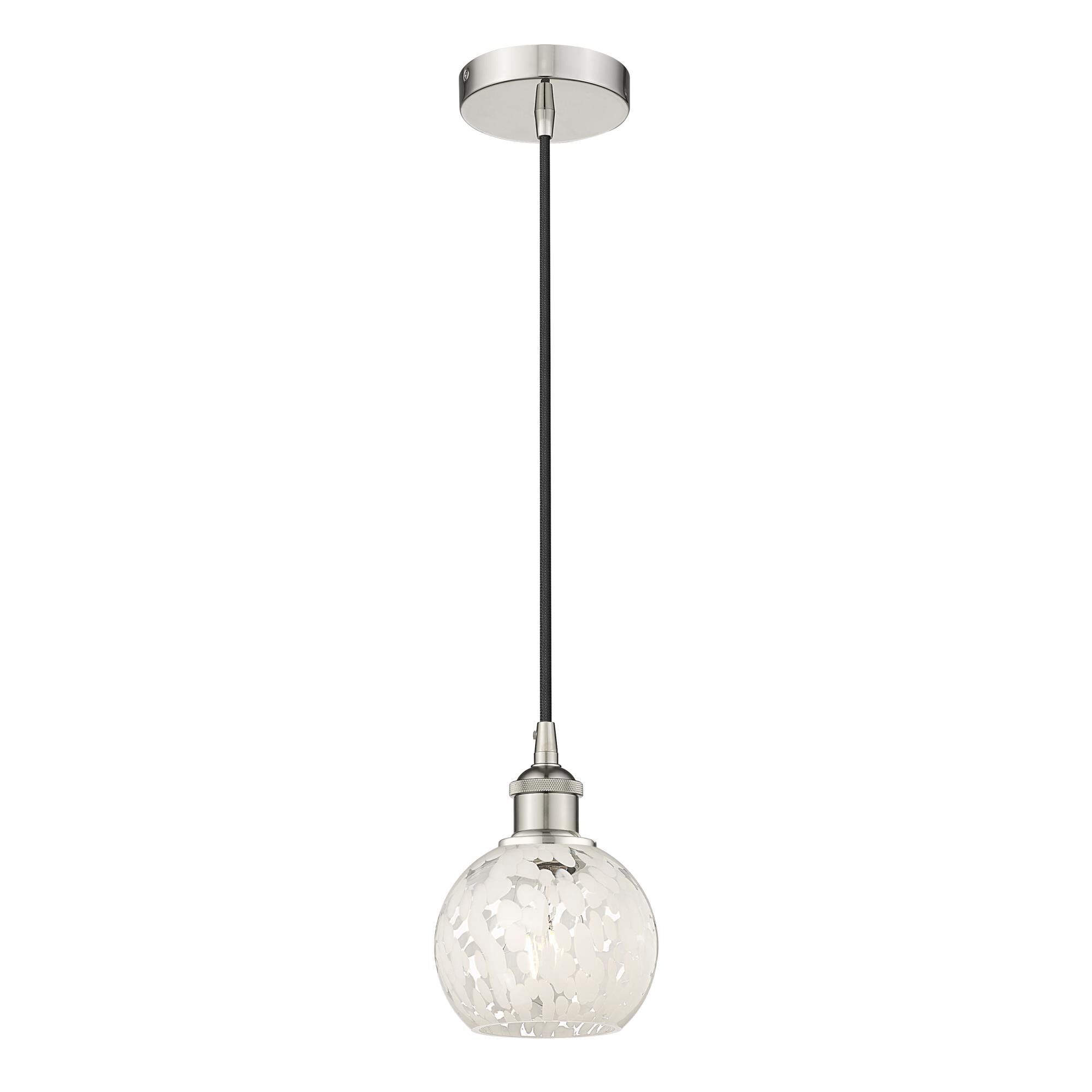 Bruno Marashlian White Mouchette 6 Inch Mini Pendant by Innovations Lighting