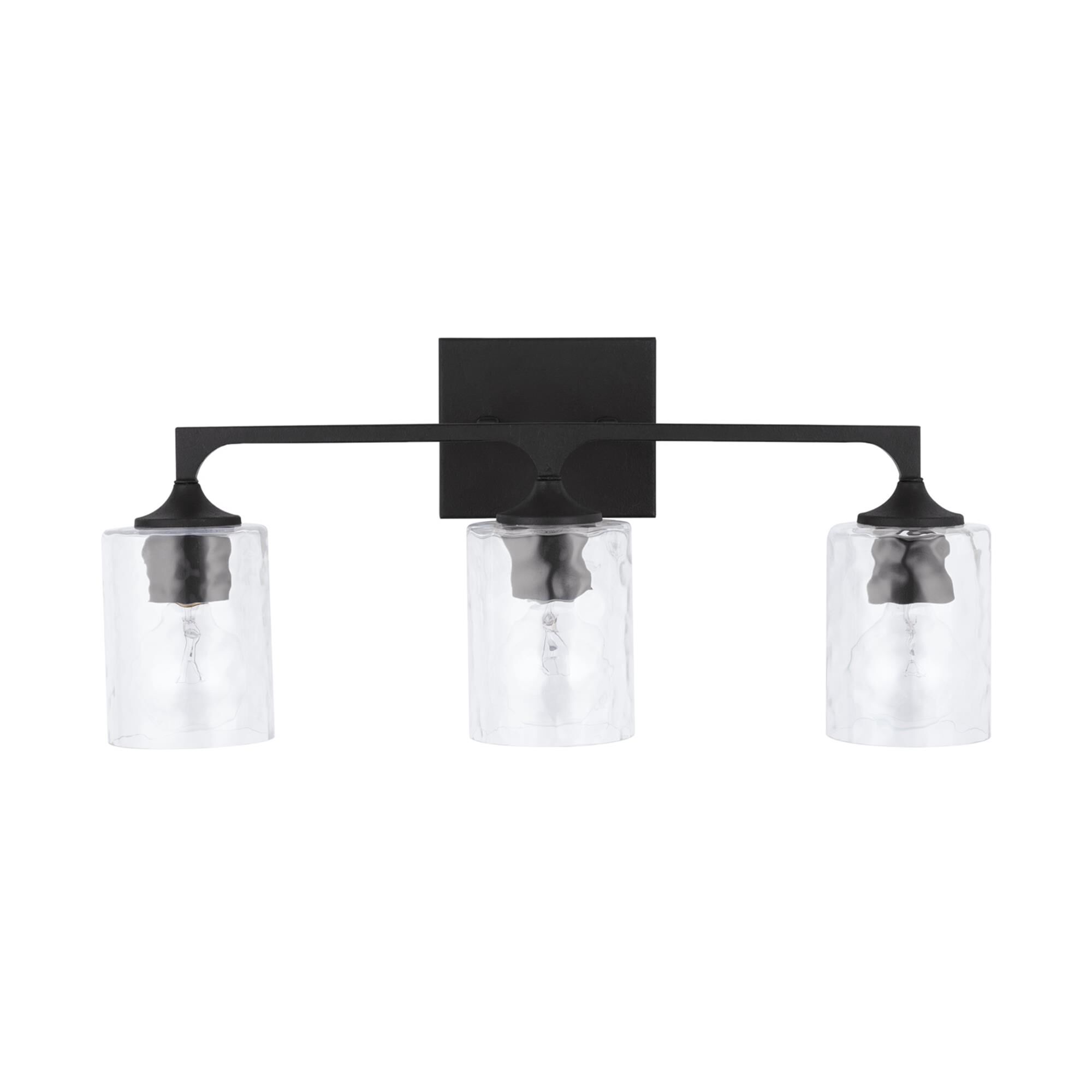 Shown in Black Iron finish and Clear Water glass