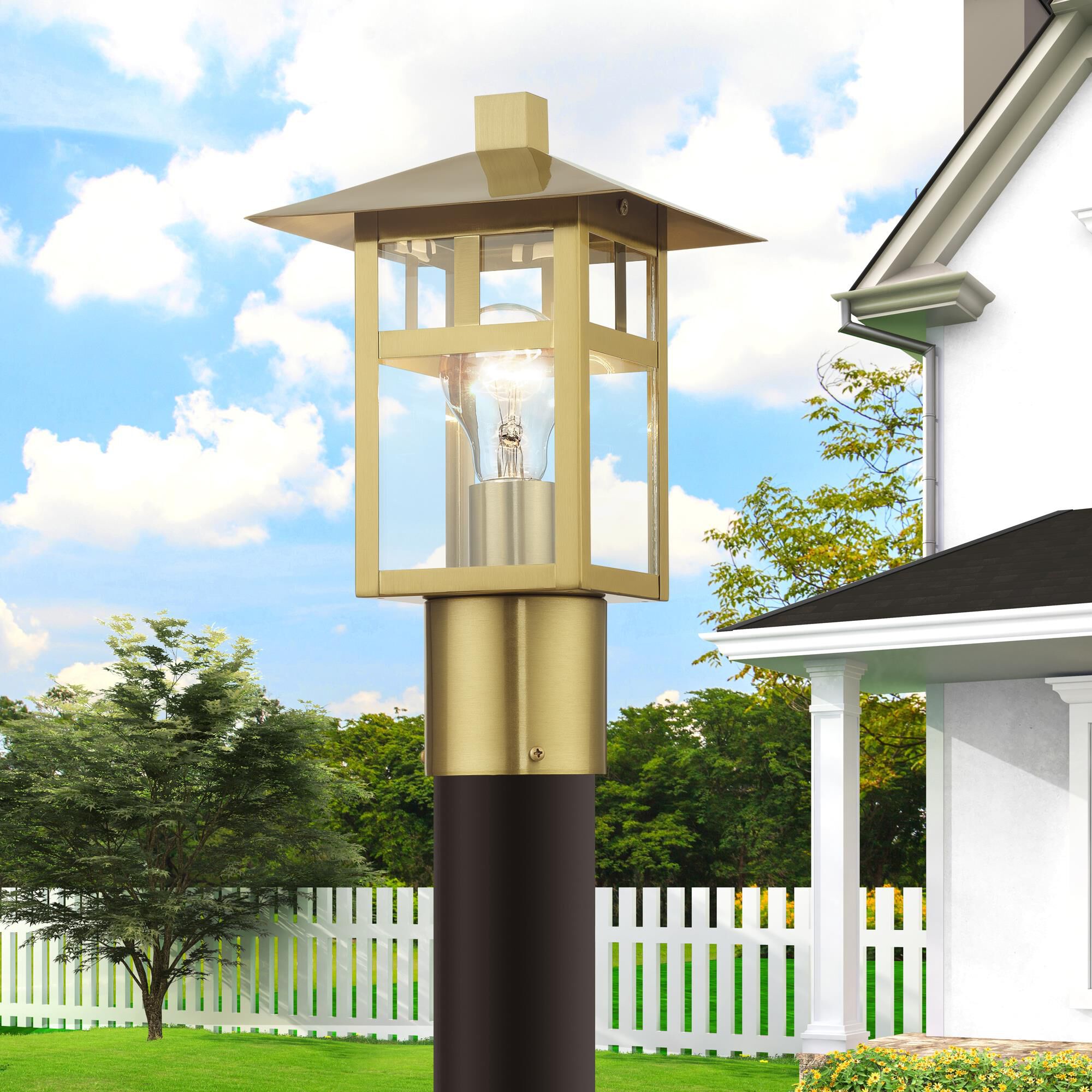 Crestlake 12 Inch Outdoor Post Lamp by Livex Lighting