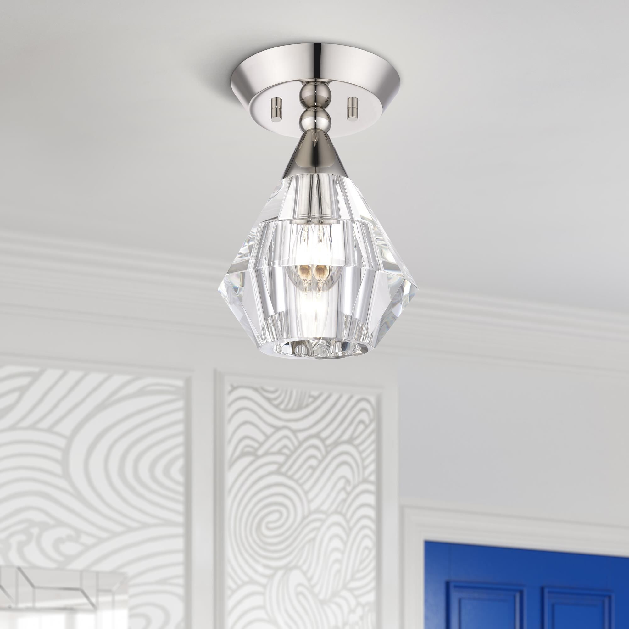 Brussels 1 Light Semi Flush Mount by Livex Lighting