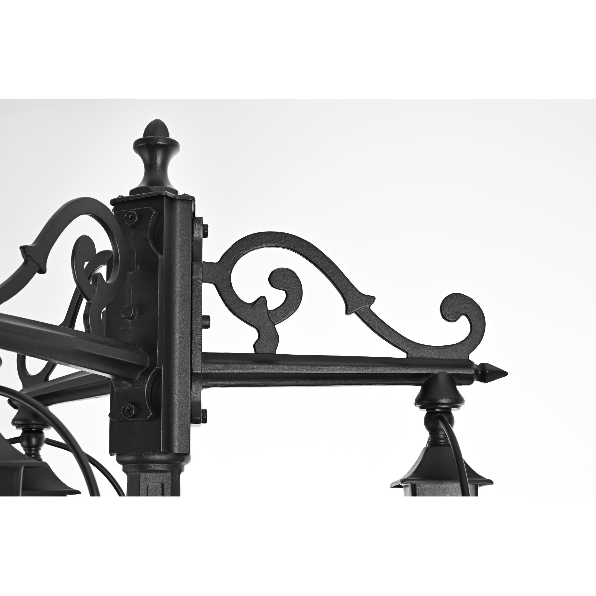 Shown in Black finish and Clear glass