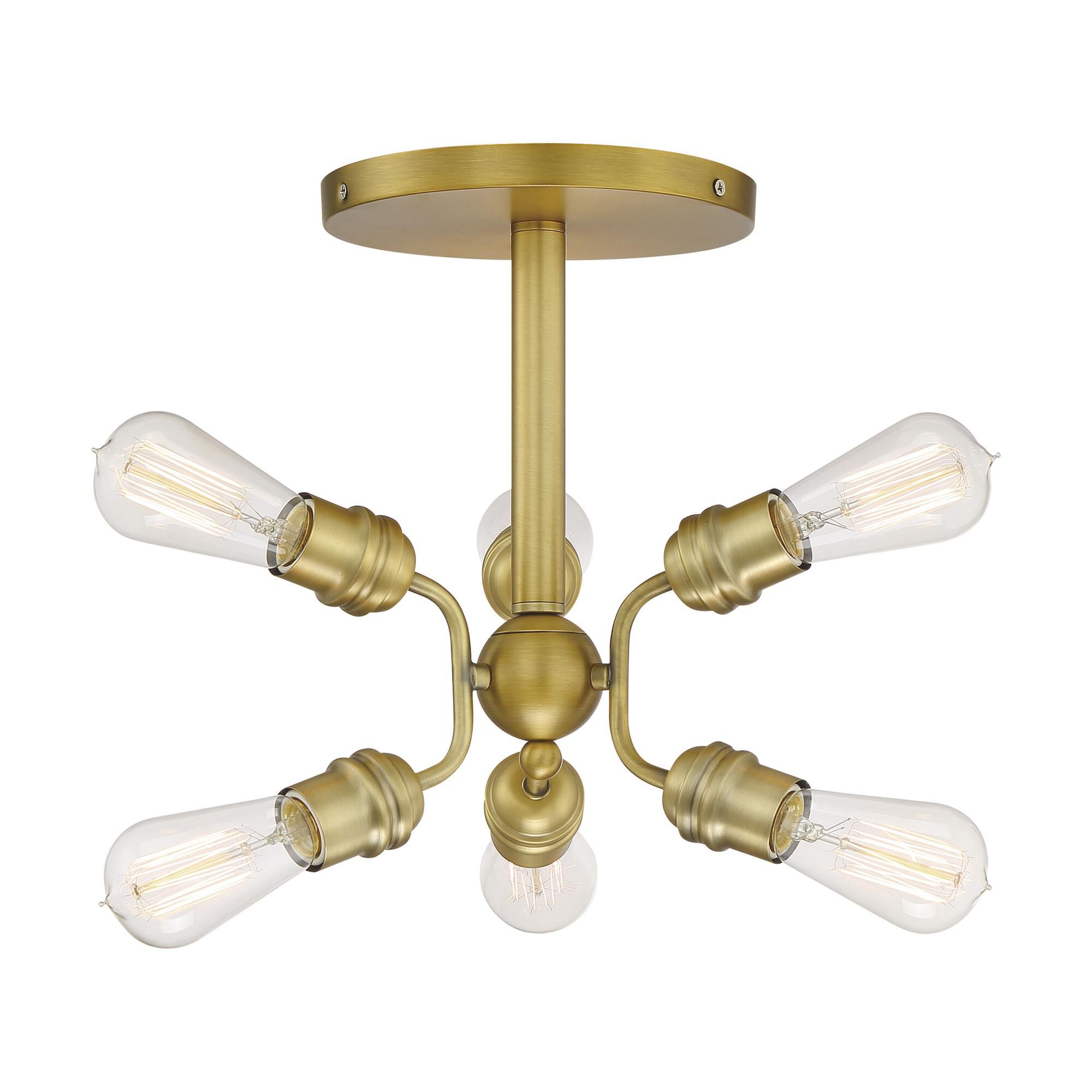 Faraday 16 Inch 6 Light Semi Flush Mount by Nuvo Lighting
