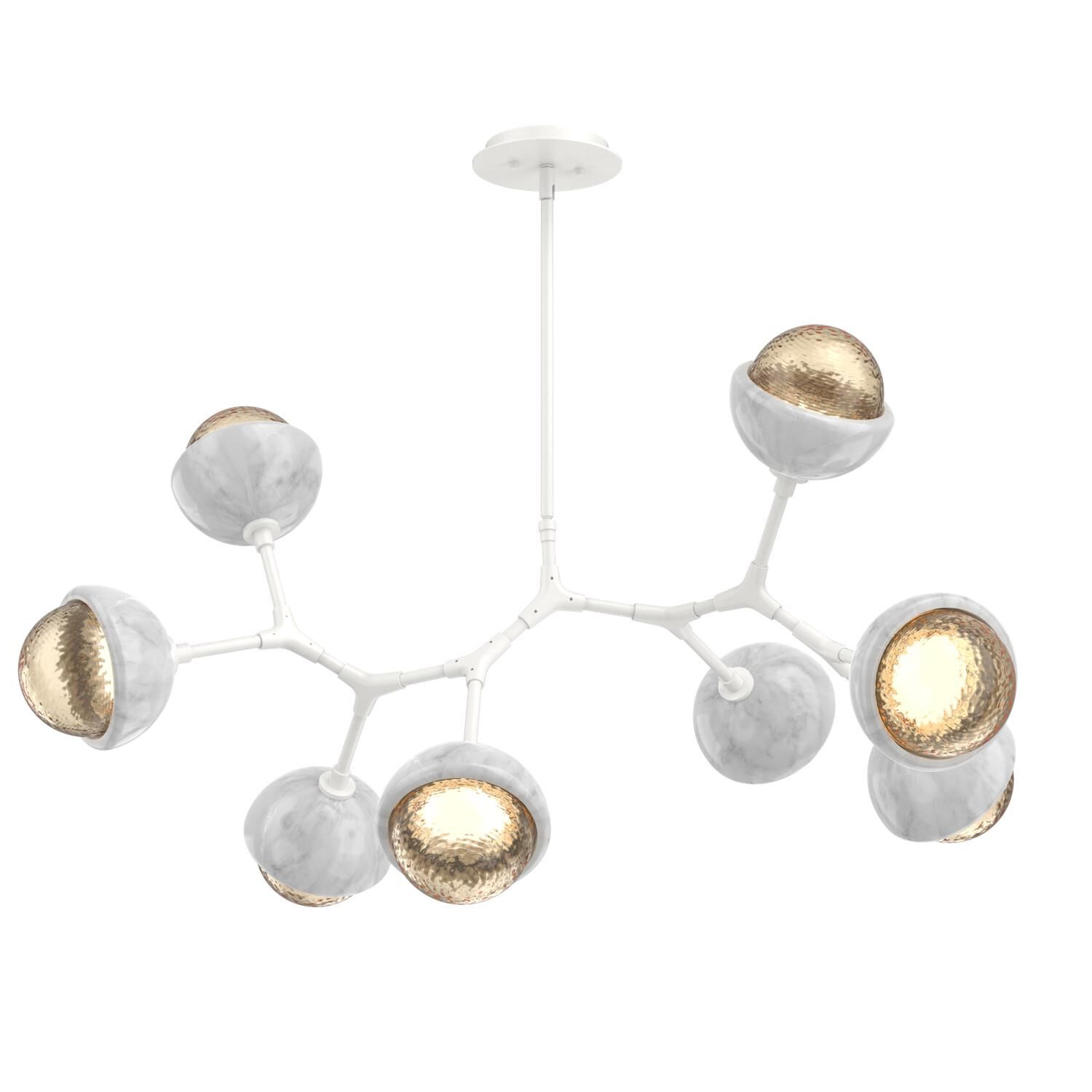 Levi Wilson Cabochon 38 Inch Linear Suspension Light by Hammerton Studio
