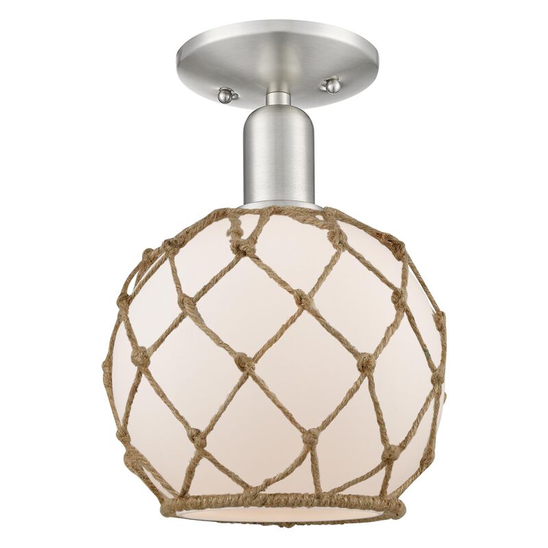 Bruno Marashlian Farmhouse Rope 8 Inch Semi Flush Mount by Innovations Lighting