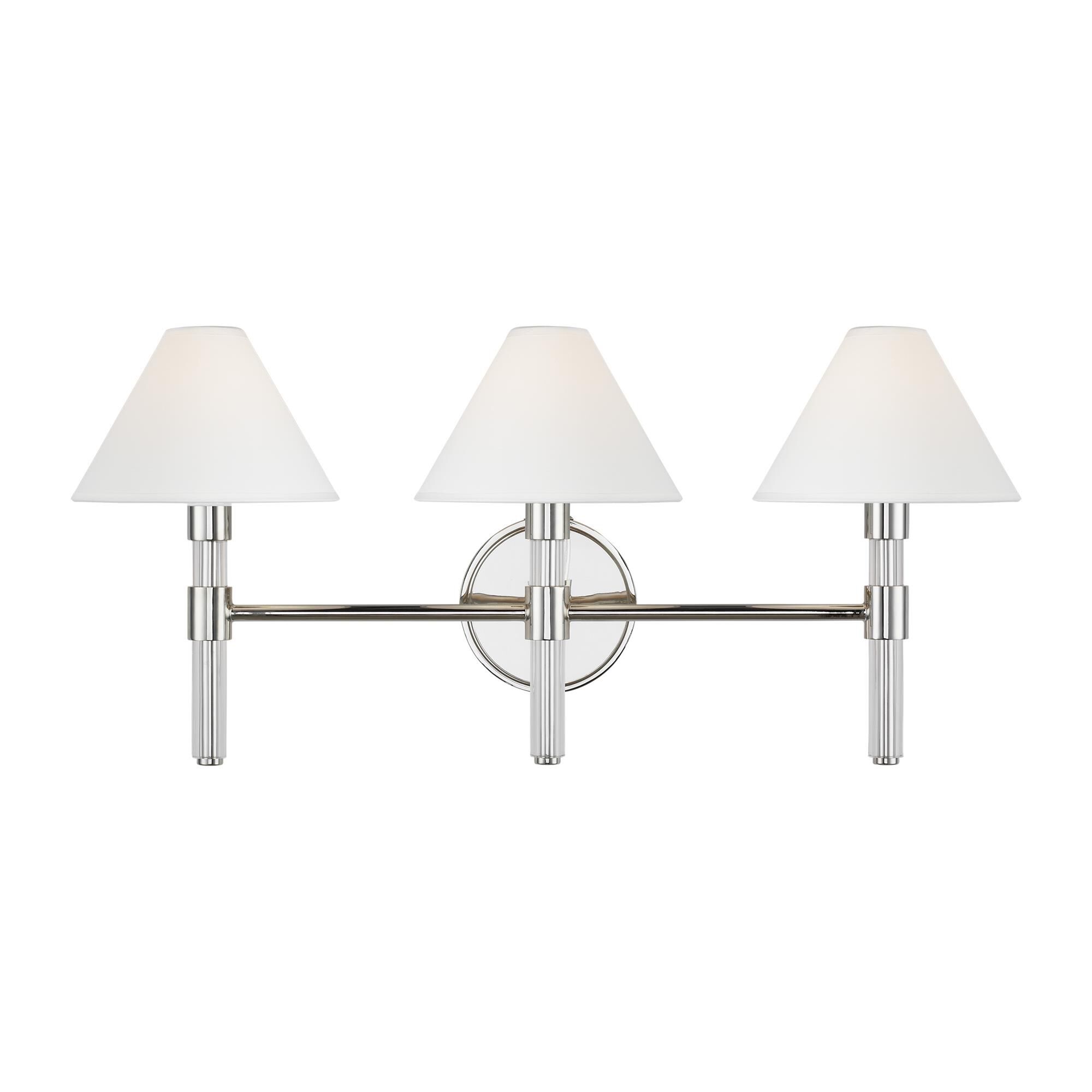 Shown in Polished Nickel finish and White Paper shade