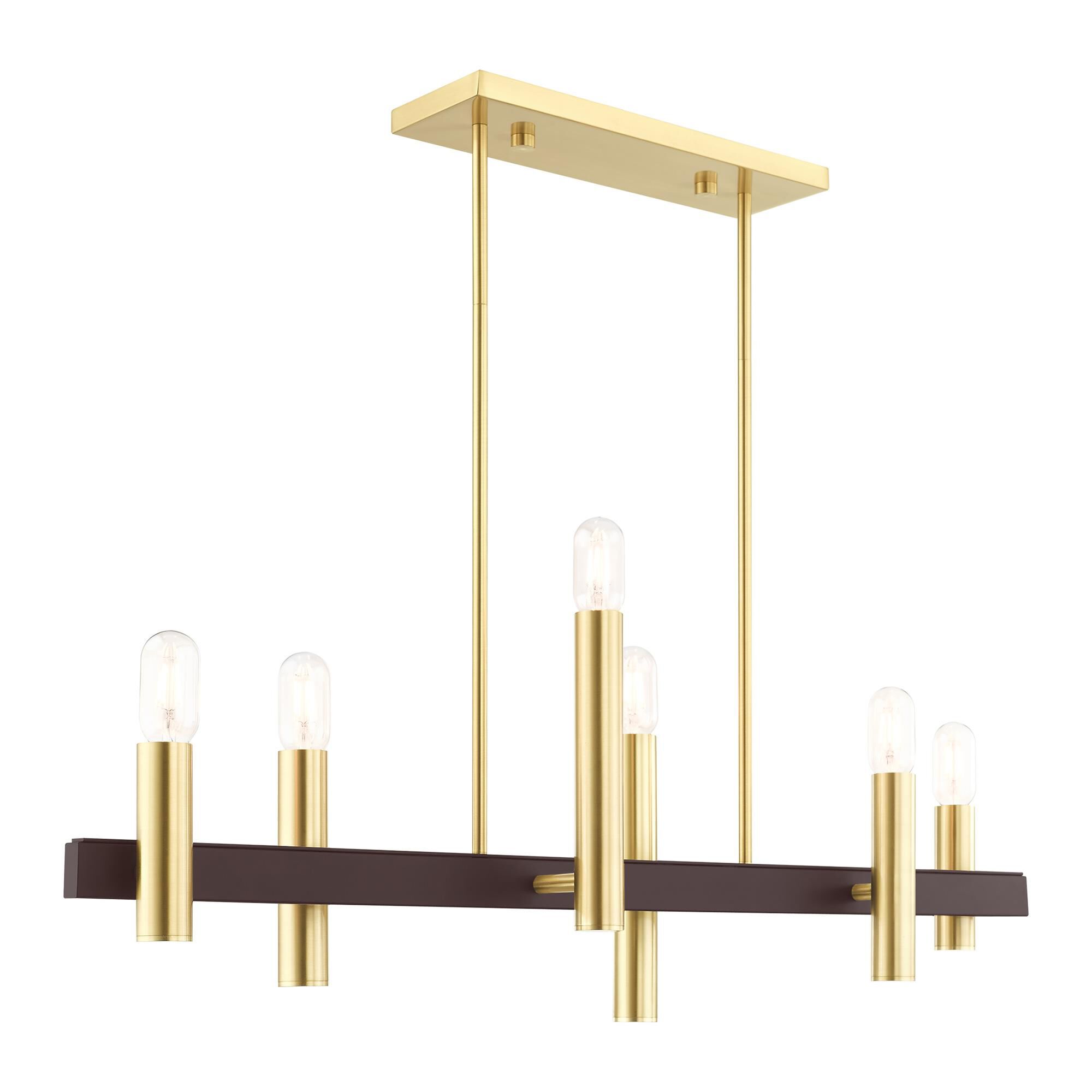 Shown in Satin Brass With Bronze Accents finish