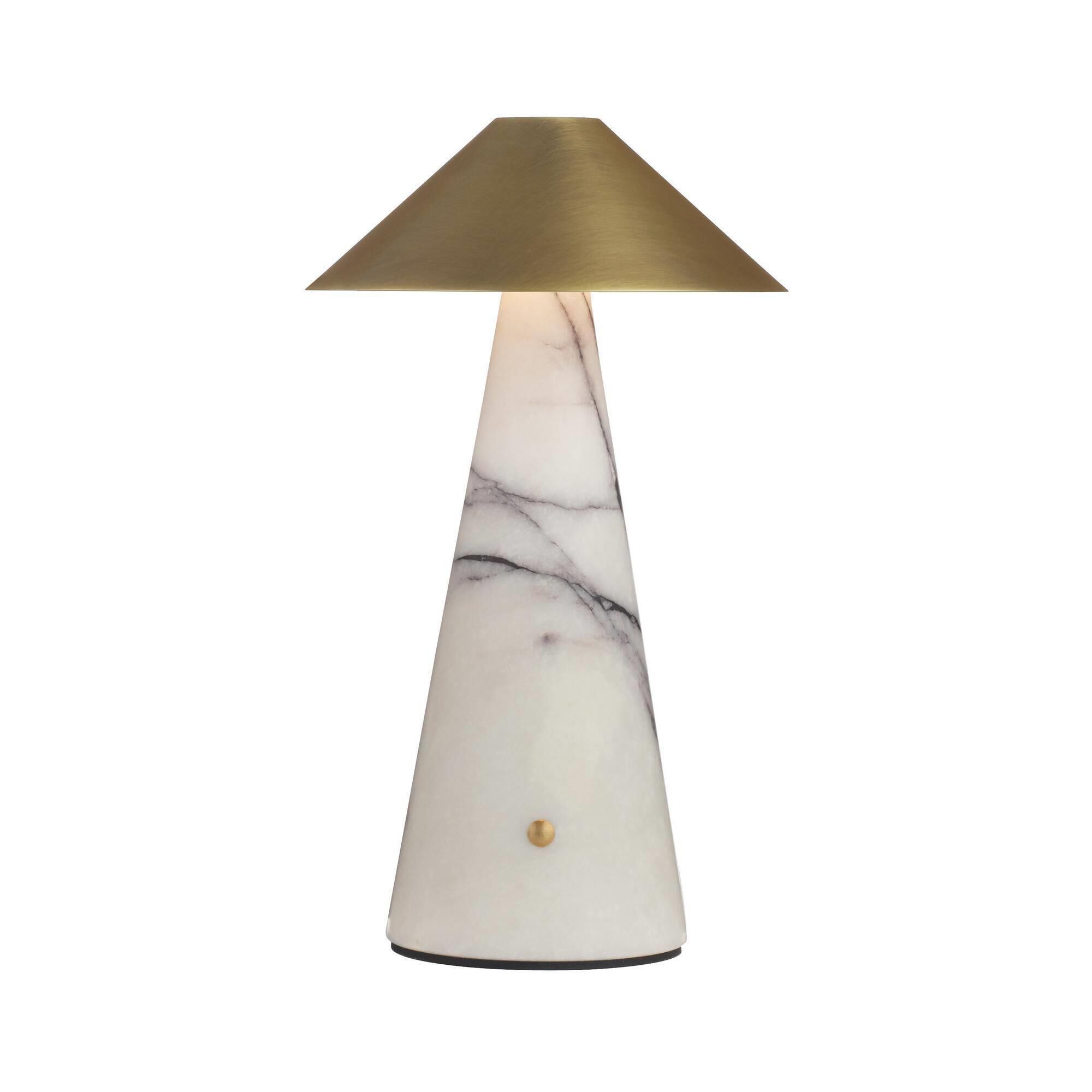 Shown in Calacatta Viola and Antique Brass finish