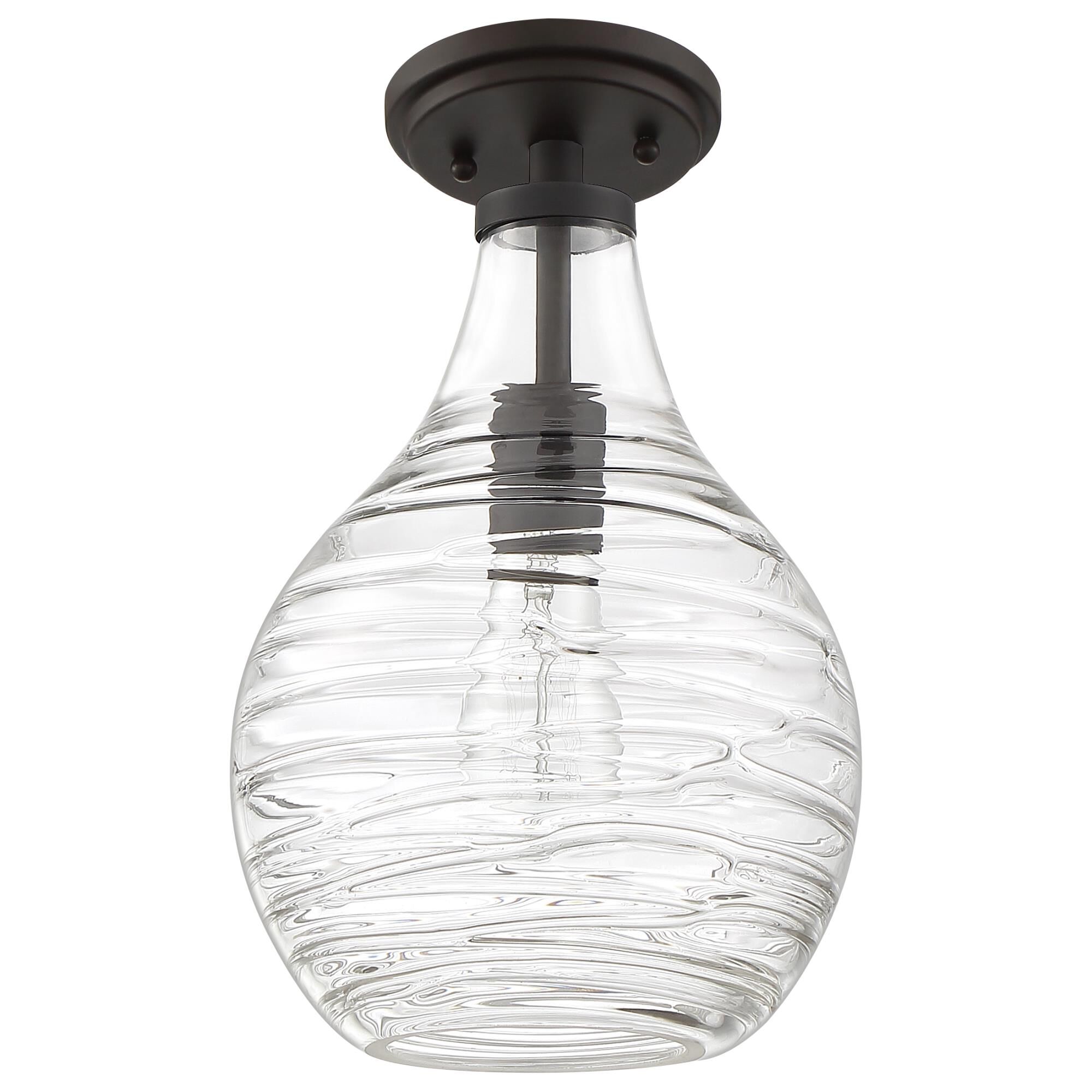 Genie 8 Inch 1 Light Semi Flush Mount by Quoizel