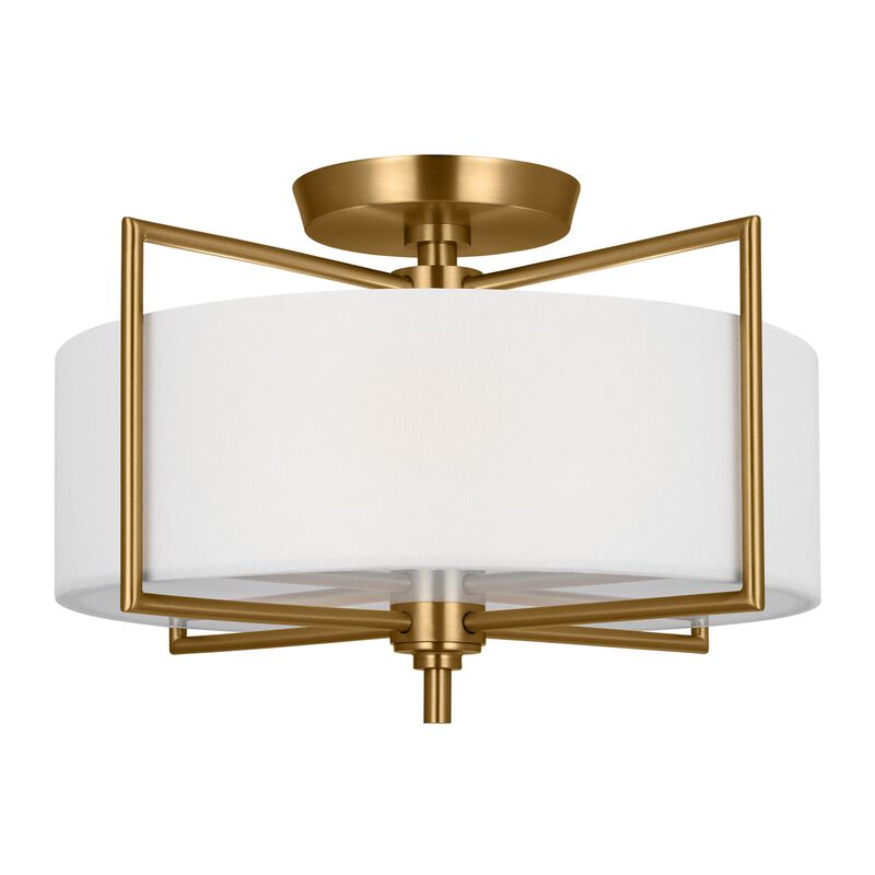 Perno 15 Inch 2 Light Semi Flush Mount by Visual Comfort Studio