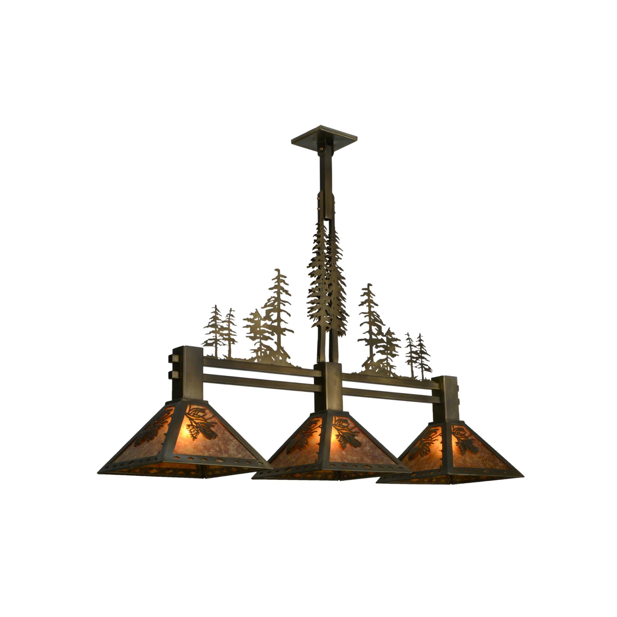 45 Inch 3 Light Linear Suspension Light by Meyda Lighting