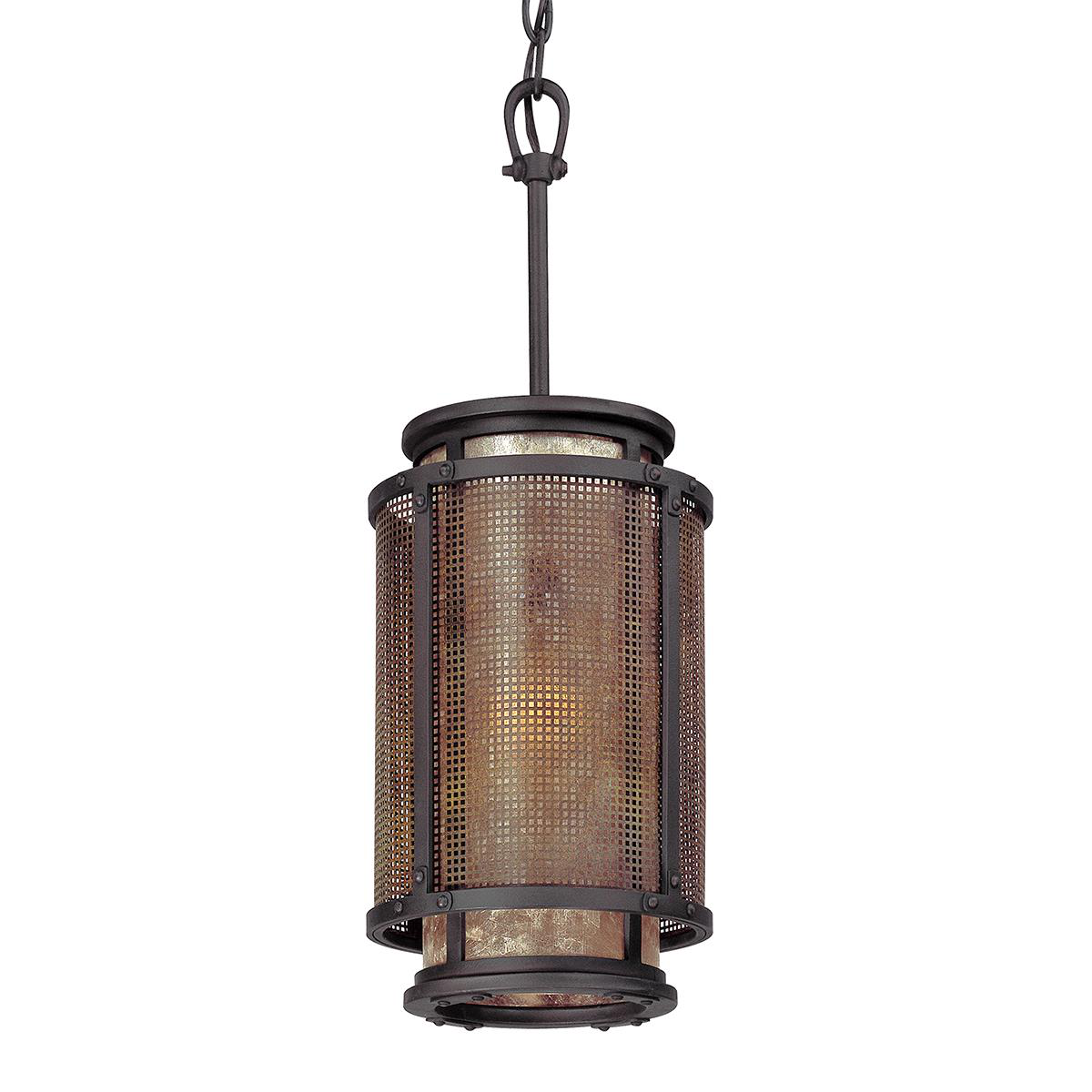 Shown in Copper Mountain Bronze finish and Silver glass and Mica Glass shade