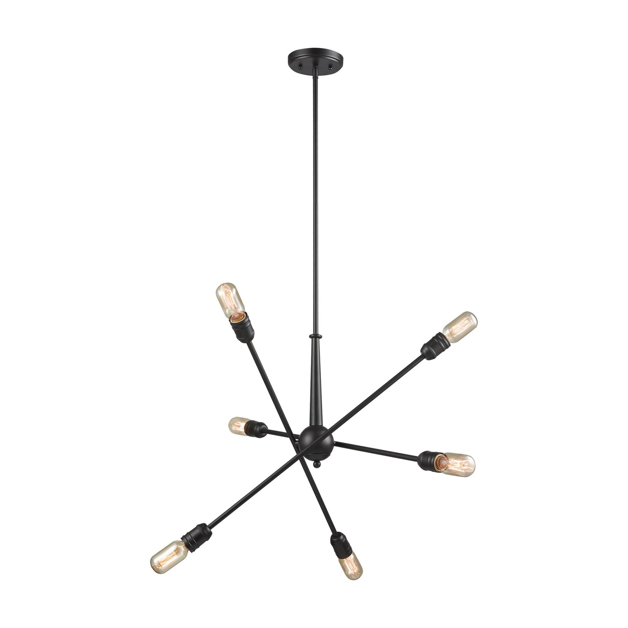 Delphine 28 Inch 6 Light Chandelier by ELK Lighting