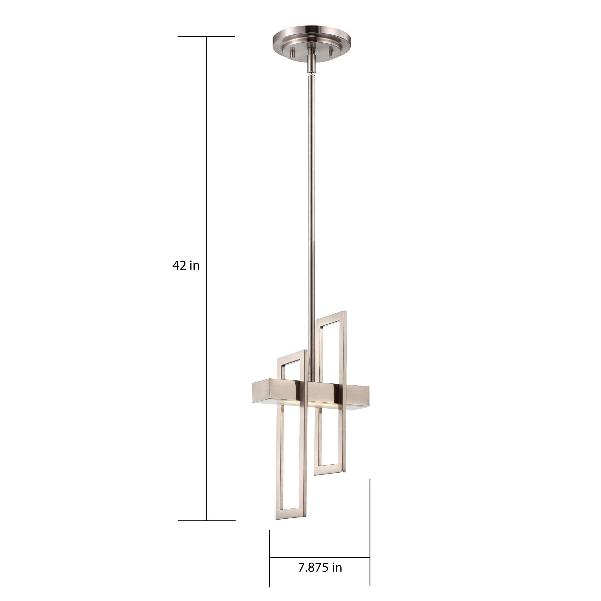 Shown in Brushed Nickel finish and Frosted glass